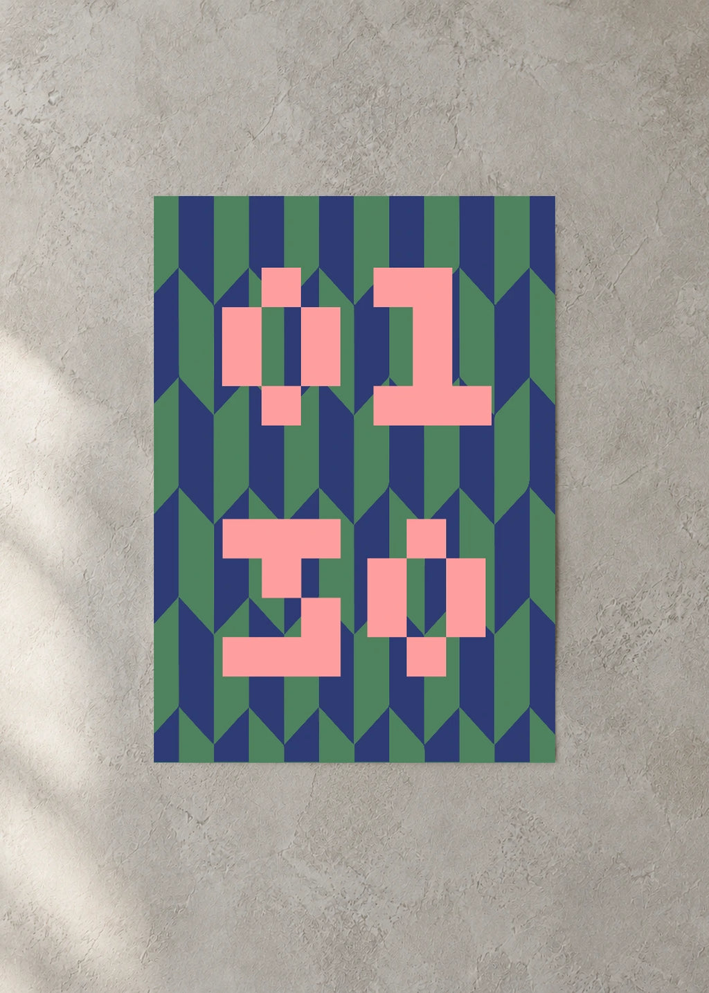 January 30 DAYMARK Poster — Midnight Blocks — concrete wall
