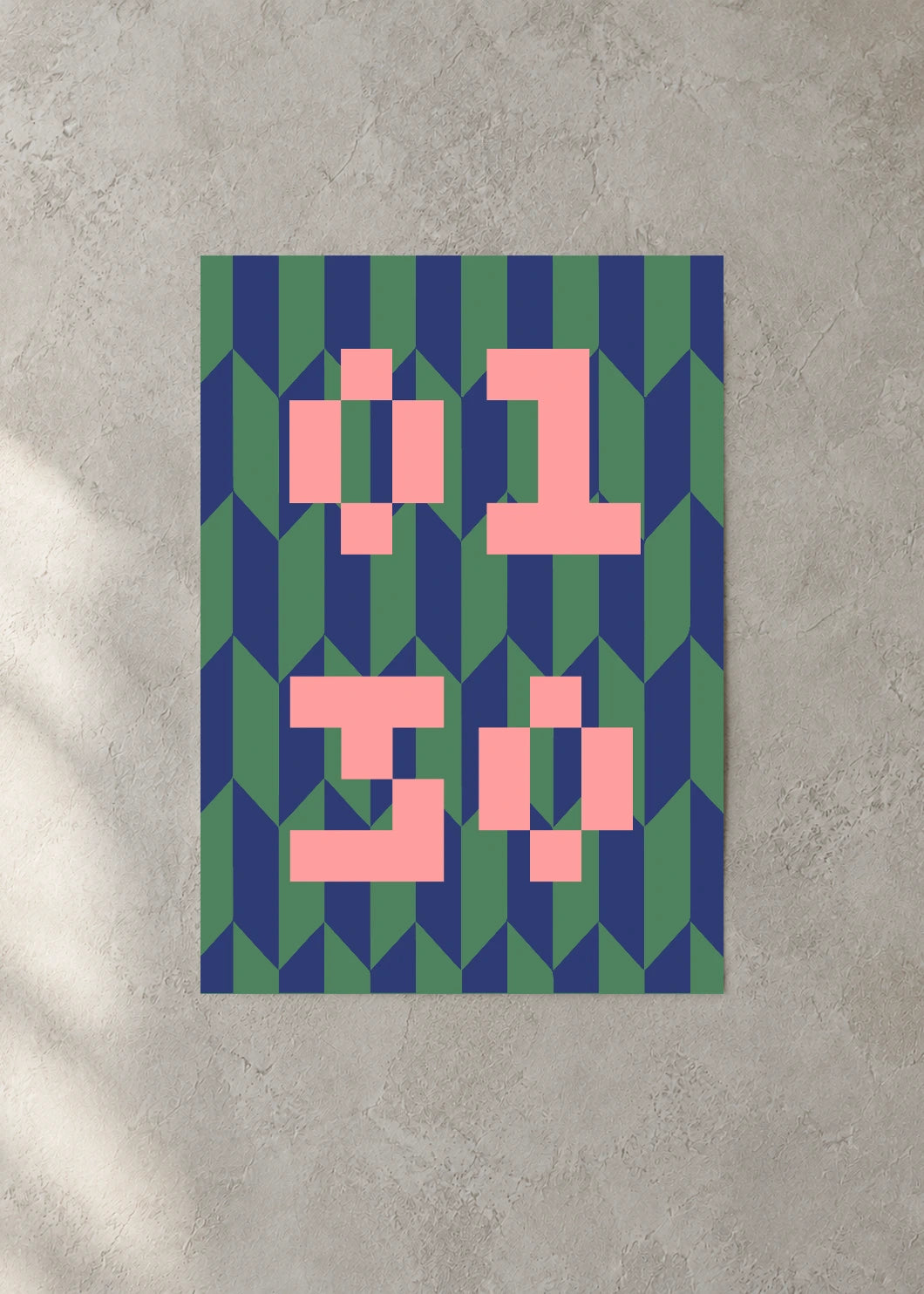 January 30 DAYMARK Poster — Midnight Blocks — concrete wall