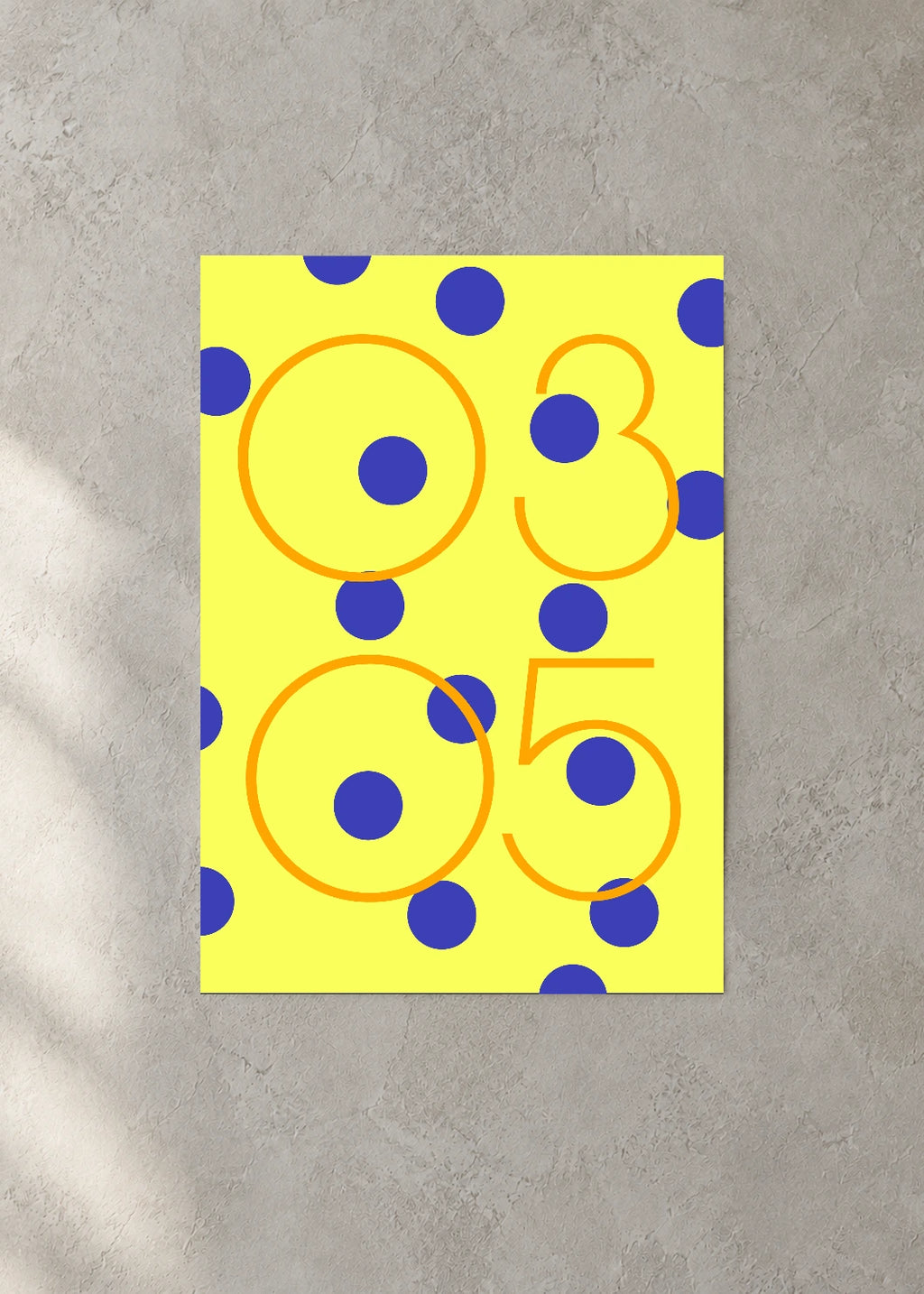 March 5 DAYMARK Poster — Sunny Orbit — concrete wall