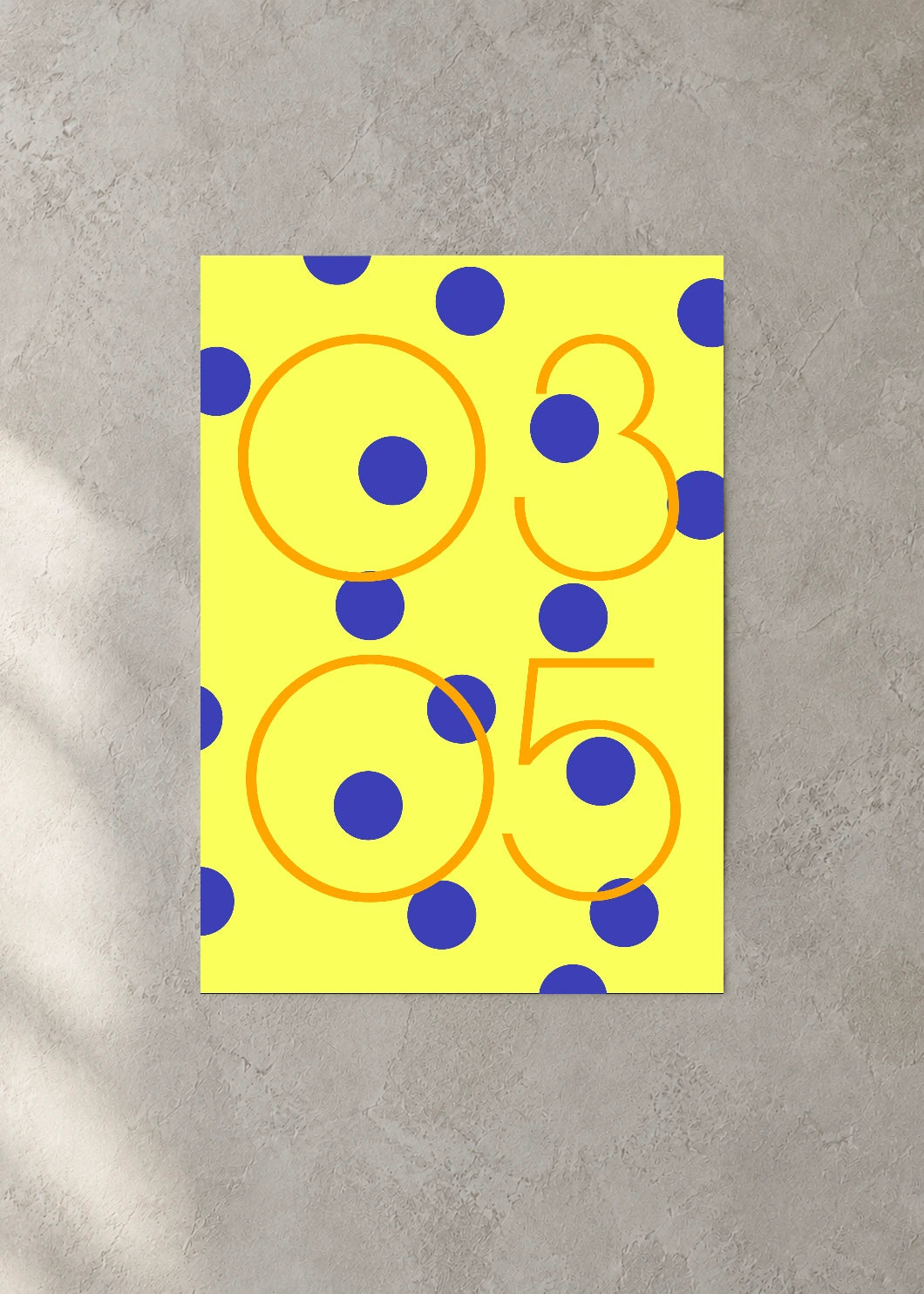 March 5 DAYMARK Poster — Sunny Orbit — concrete wall