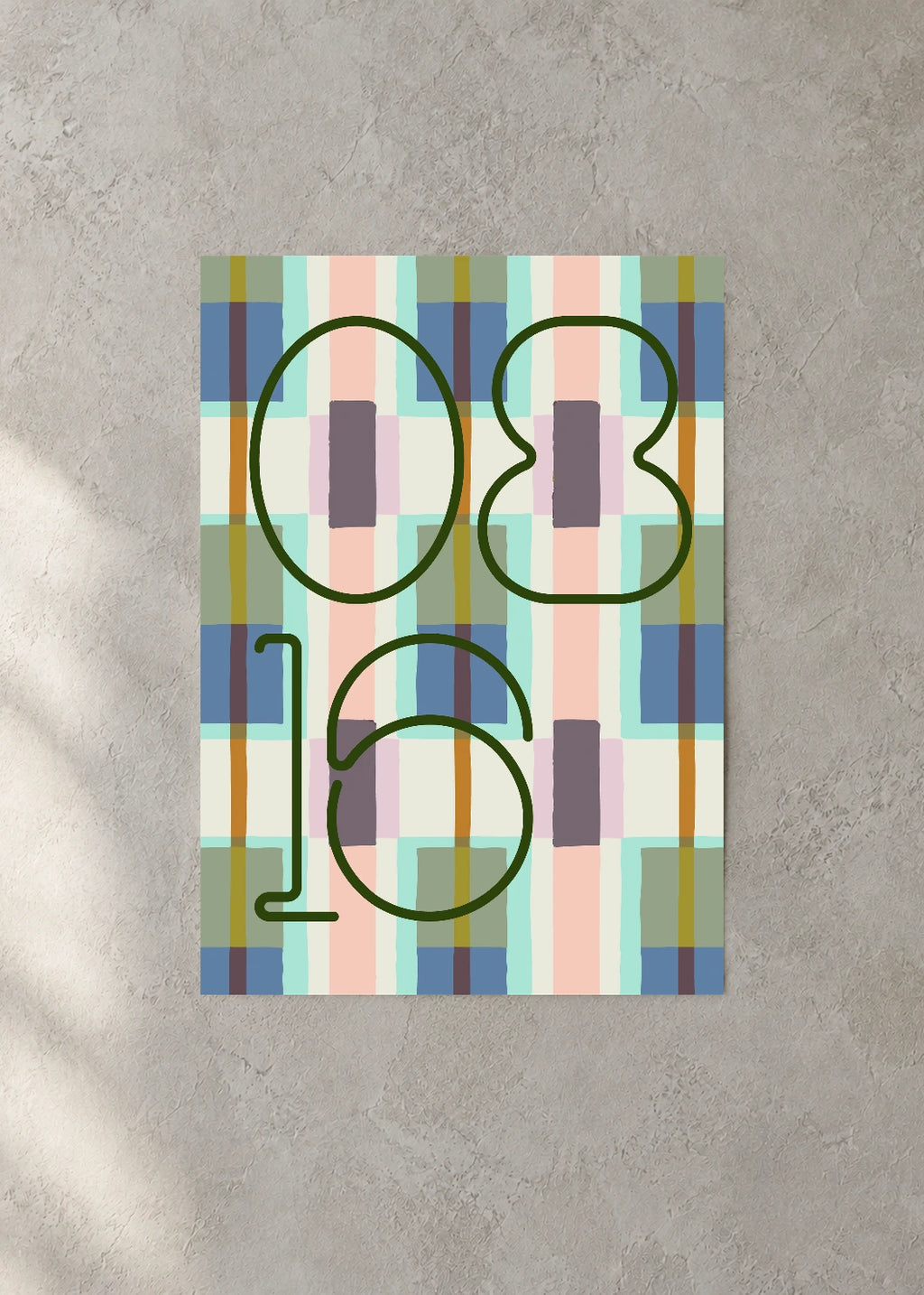 August 16 DAYMARK Poster — Forest Window — concrete wall