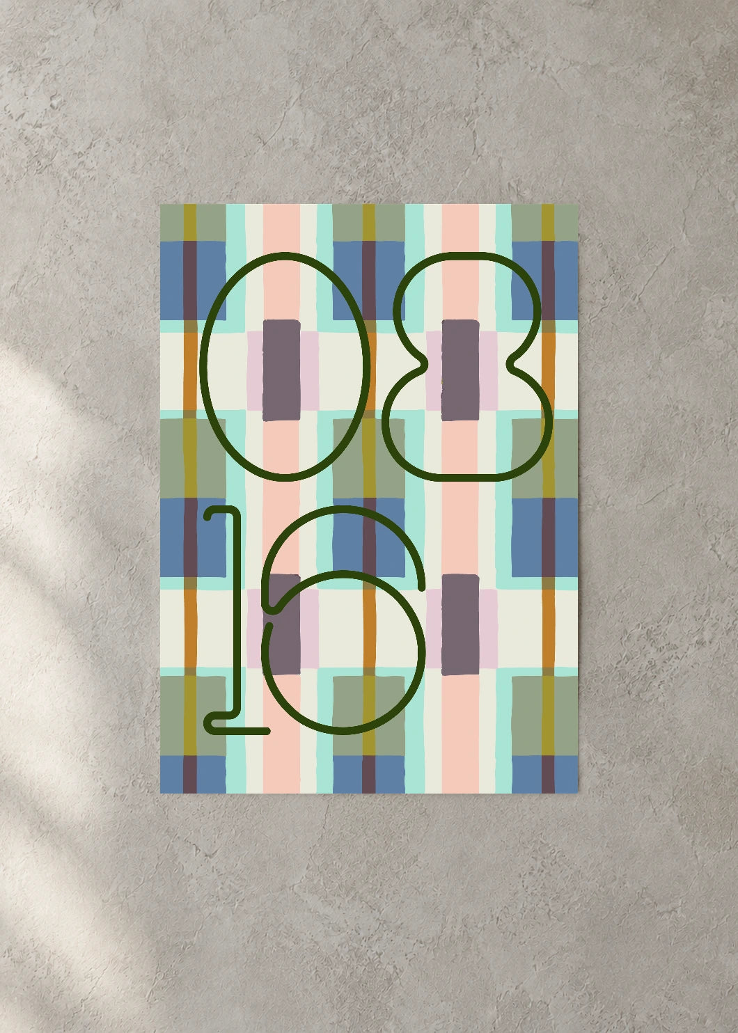 August 16 DAYMARK Poster — Forest Window — concrete wall