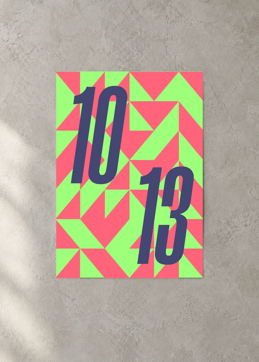 October 13 DAYMARK Poster — Navy Cut — concrete wall