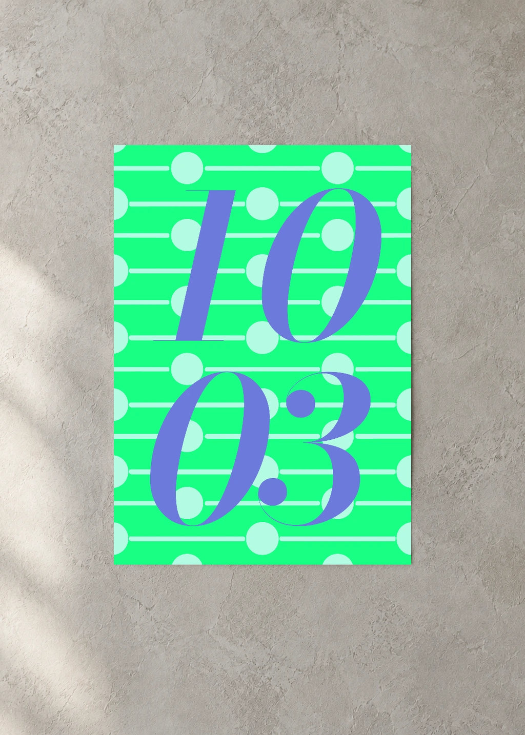 October 3 DAYMARK Poster — Violet Notes — concrete wall