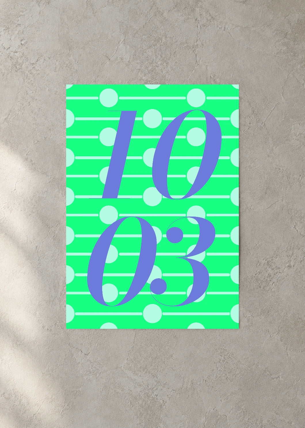 October 3 DAYMARK Poster — Violet Notes — concrete wall