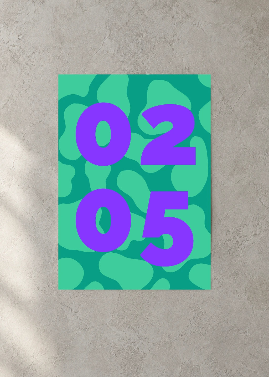 February 5 DAYMARK Poster — Lagoon Shapes — concrete wall