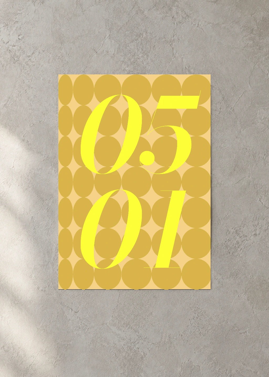May 1 DAYMARK Poster — Golden Rhythm — concrete wall