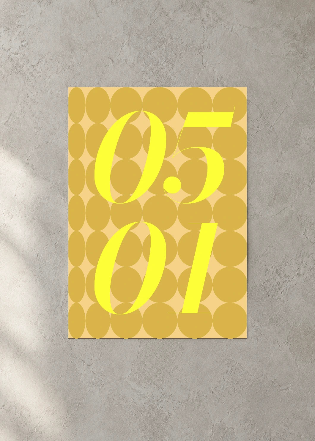 May 1 DAYMARK Poster — Golden Rhythm — concrete wall