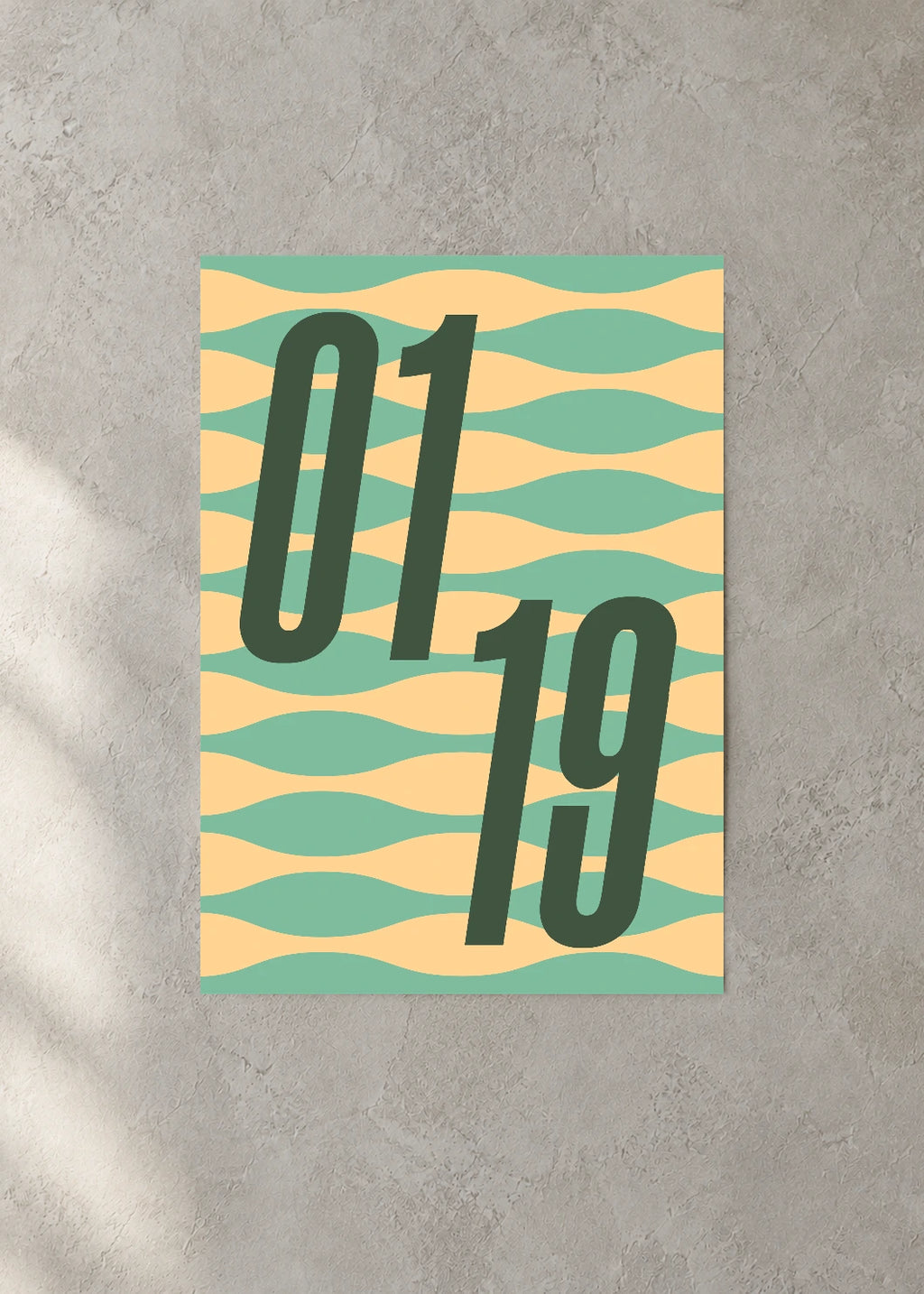 January 19 DAYMARK Poster — Sand Current — concrete wall