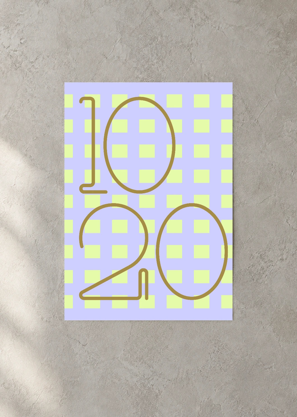 October 20 DAYMARK Poster — Olive Gridline — concrete wall