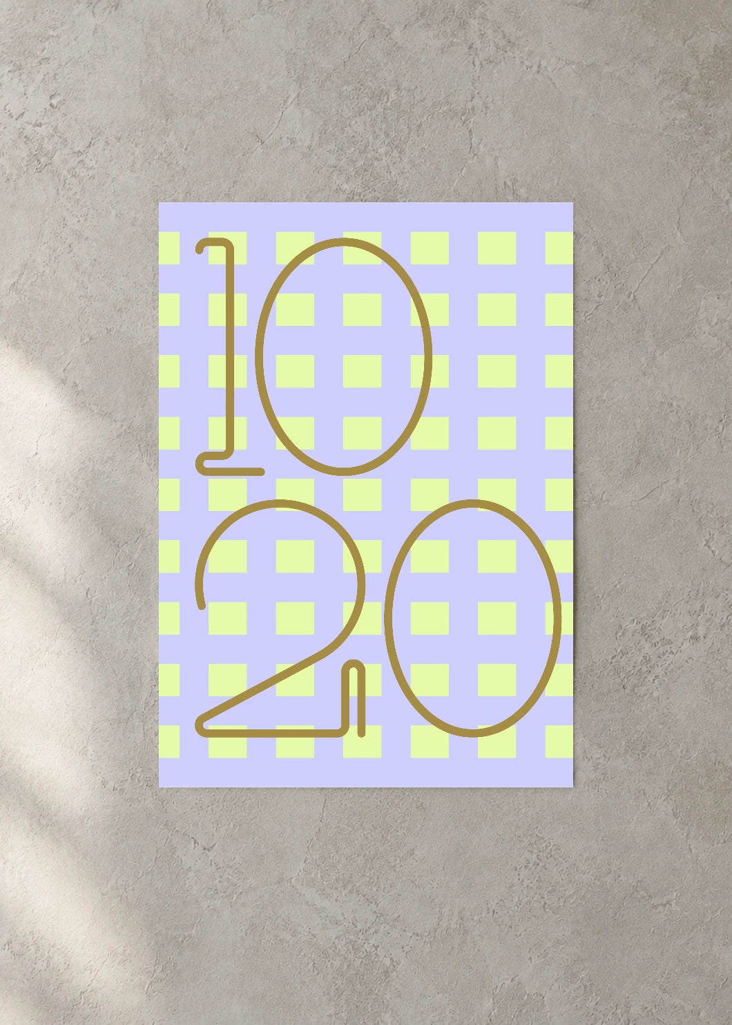 October 20 DAYMARK Poster — Olive Gridline — concrete wall