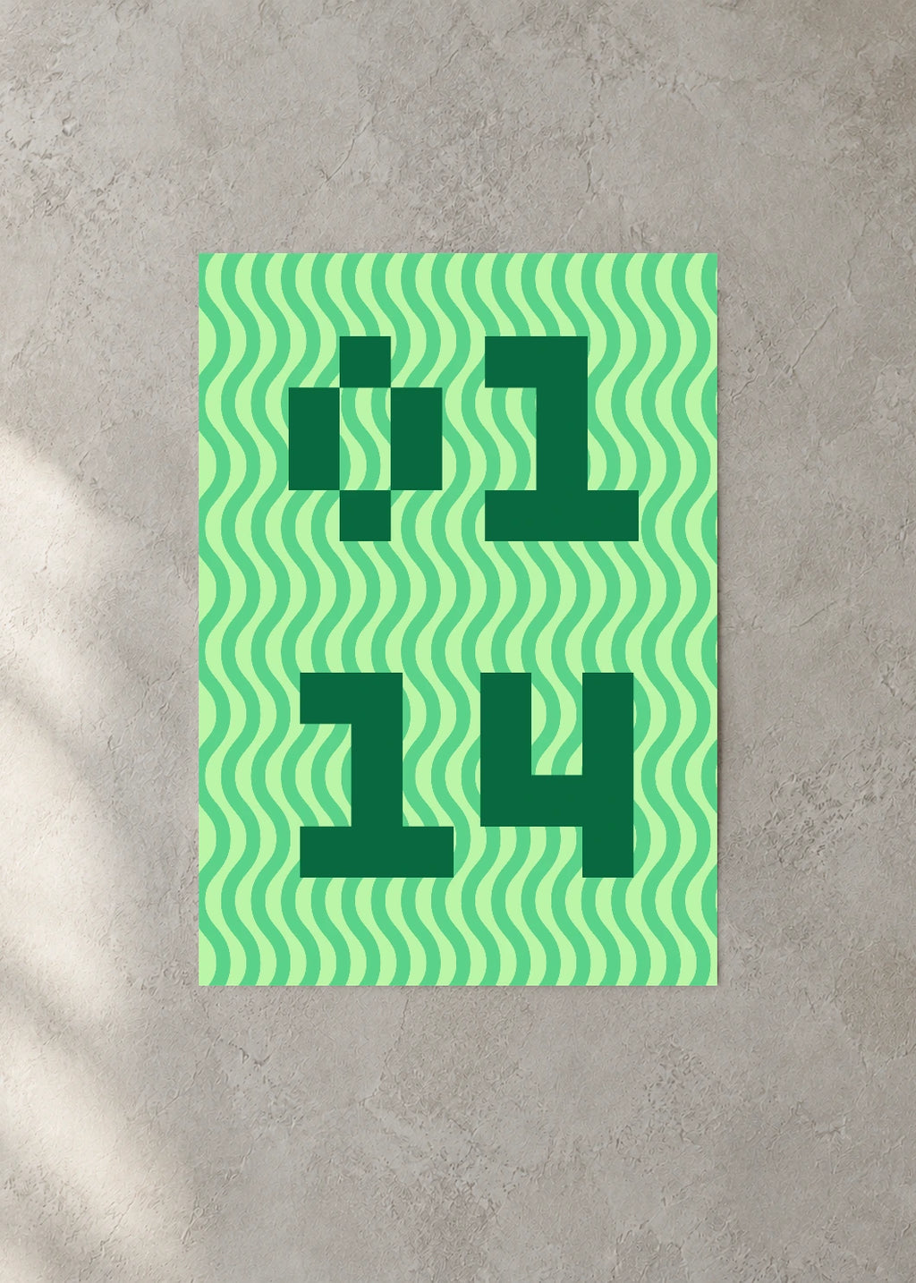 January 14 DAYMARK Poster — Green Current — concrete wall