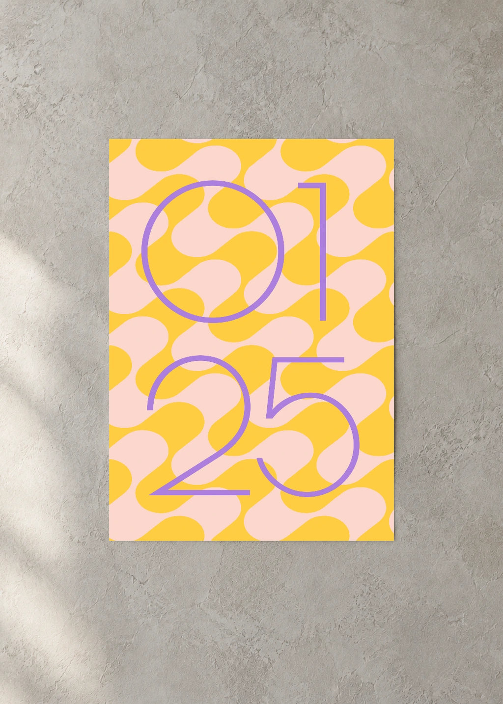 January 25 DAYMARK Poster — Apricot Loop — concrete wall