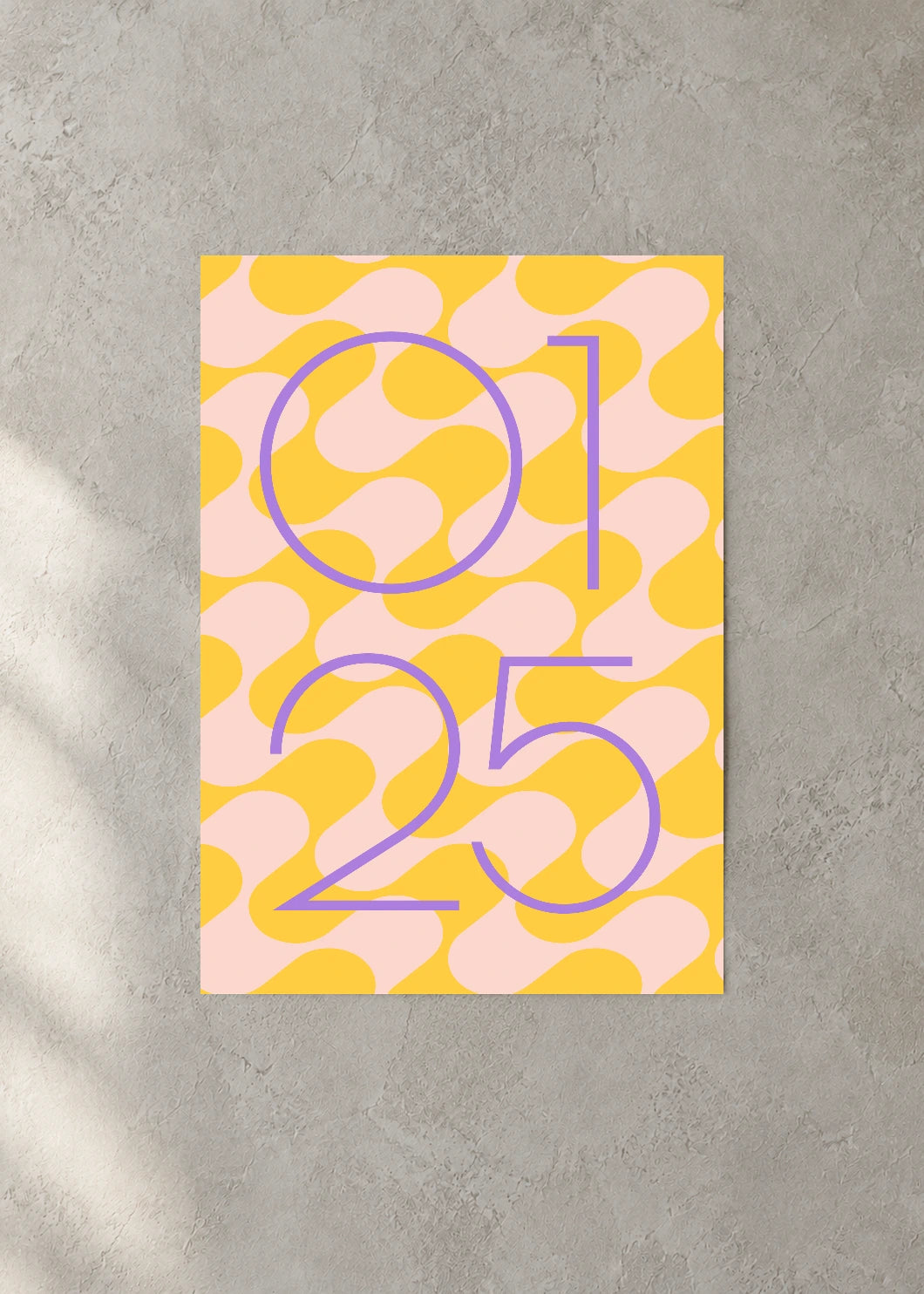 January 25 DAYMARK Poster — Apricot Loop — concrete wall