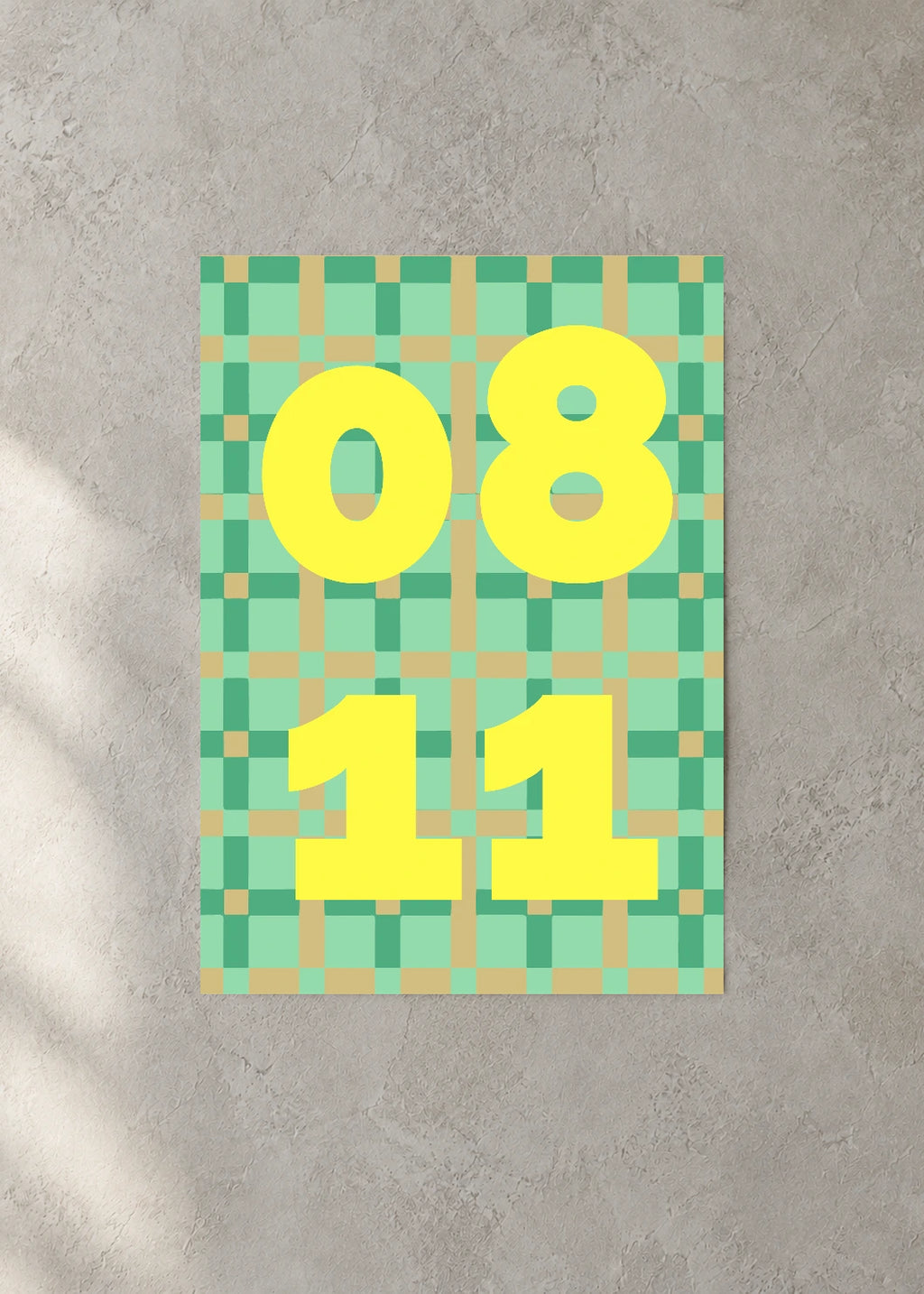 August 11 DAYMARK Poster — Lemon Checkers — concrete wall