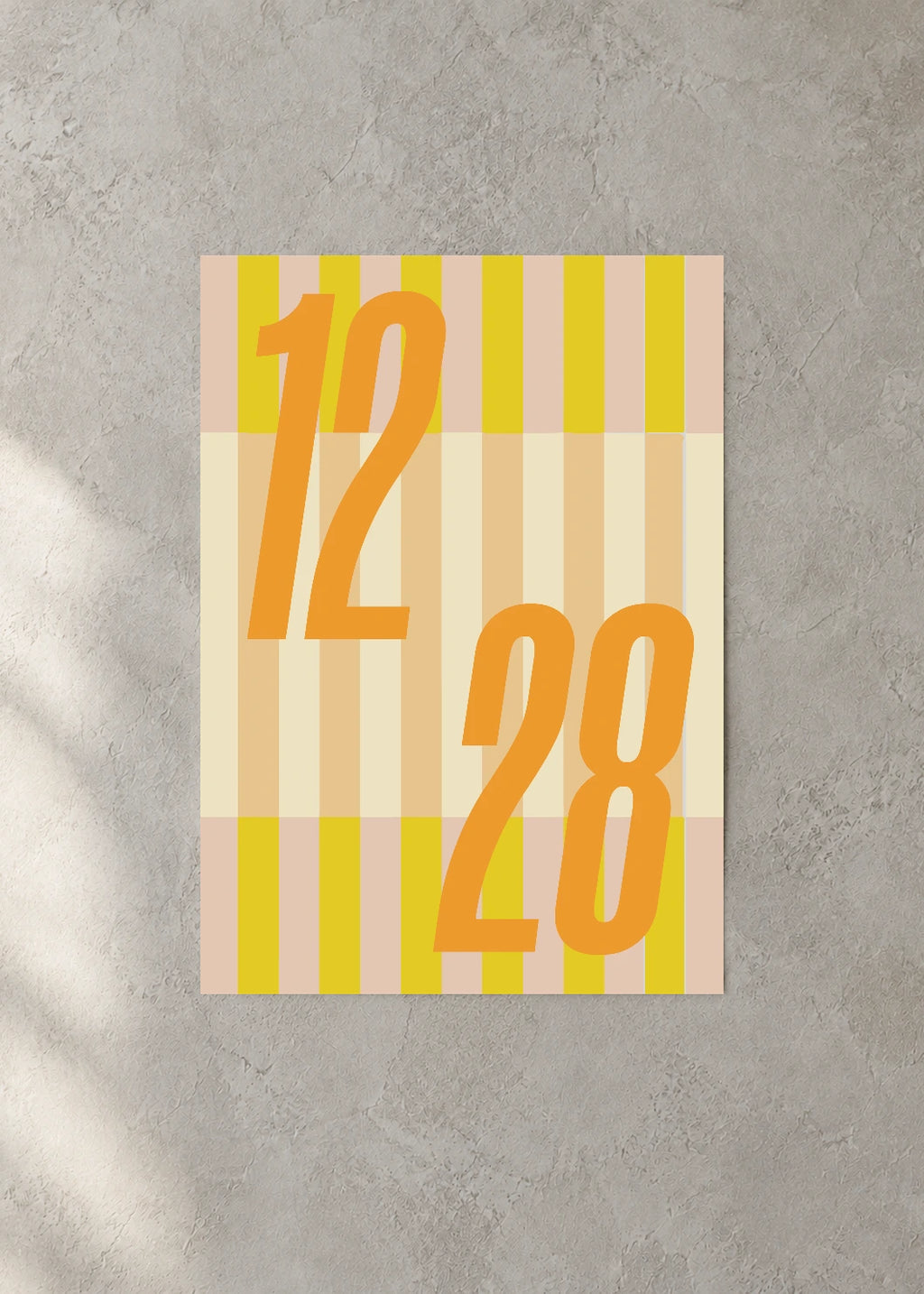 December 28 DAYMARK Poster — Amber Bands — concrete wall