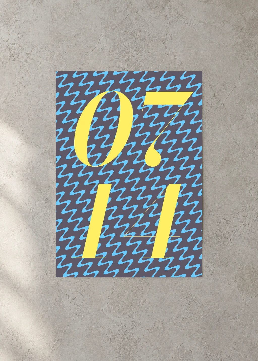 July 14 DAYMARK Poster — Gold Static — concrete wall