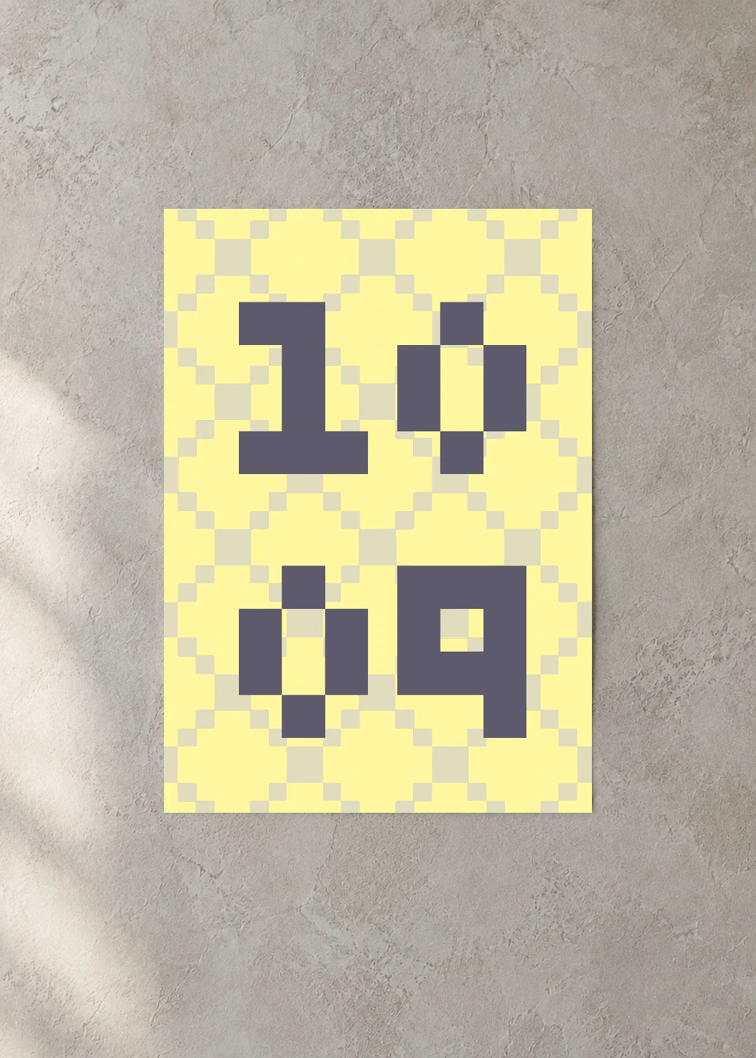October 9 DAYMARK Poster — Grey Mosaic — concrete wall