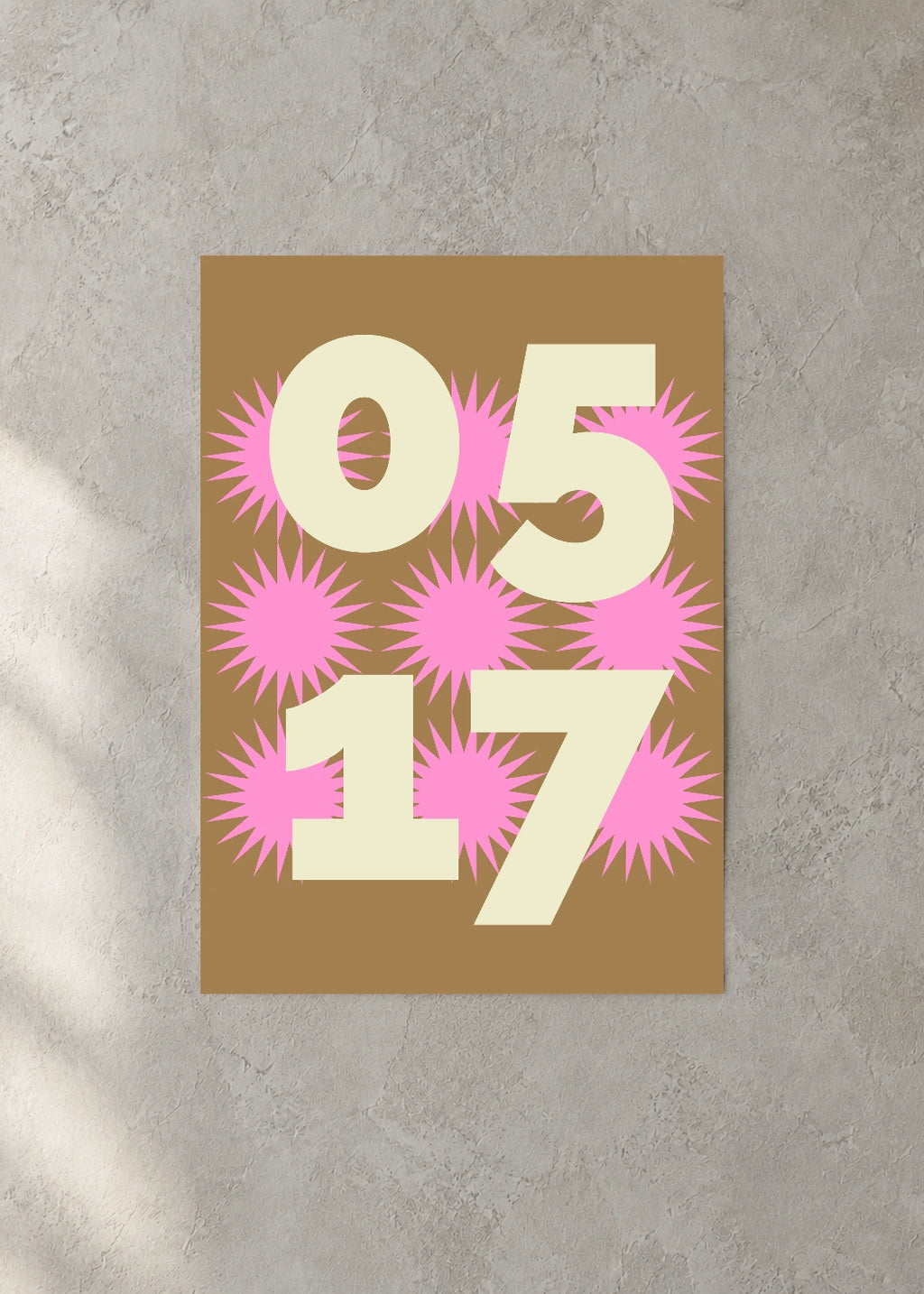 May 17 DAYMARK Poster — Pink Solar — concrete wall
