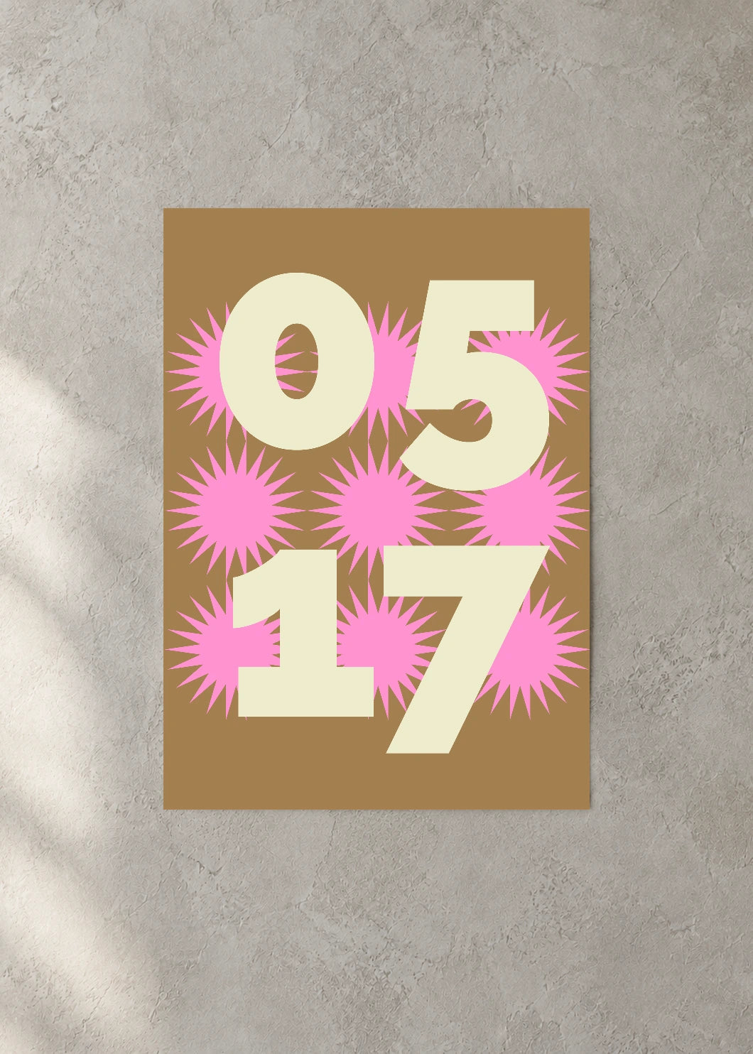 May 17 DAYMARK Poster — Pink Solar — concrete wall