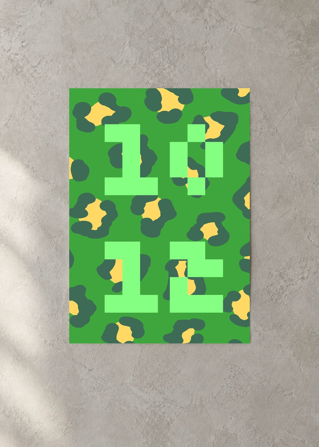October 12 DAYMARK Poster — Camo Blocks — concrete wall