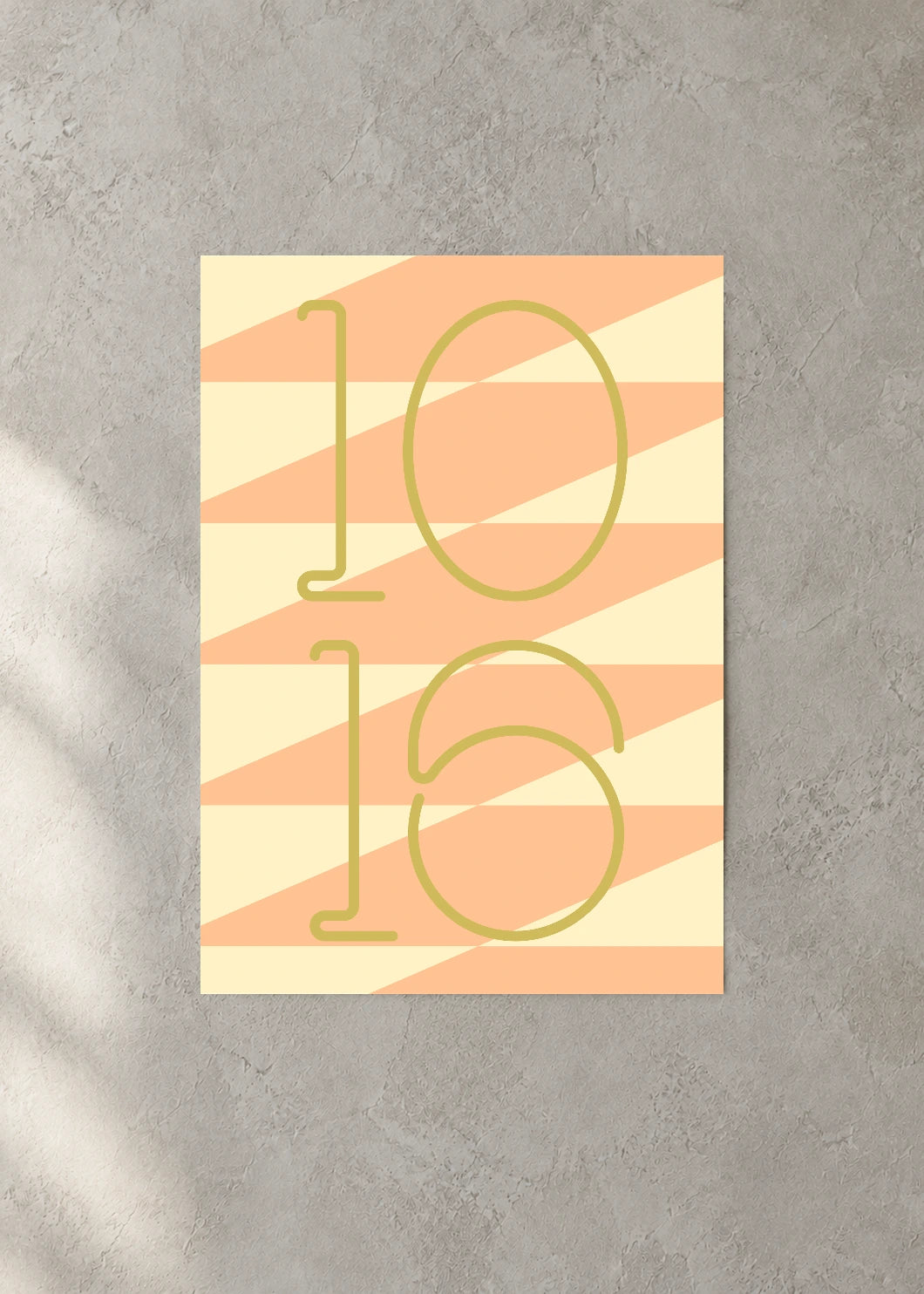 October 16 DAYMARK Poster — Olive Passage — concrete wall