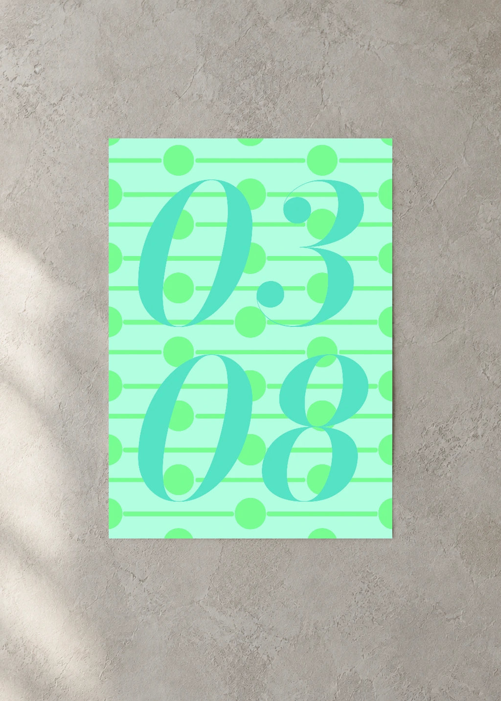 March 8 DAYMARK Poster — Mint Staff — concrete wall