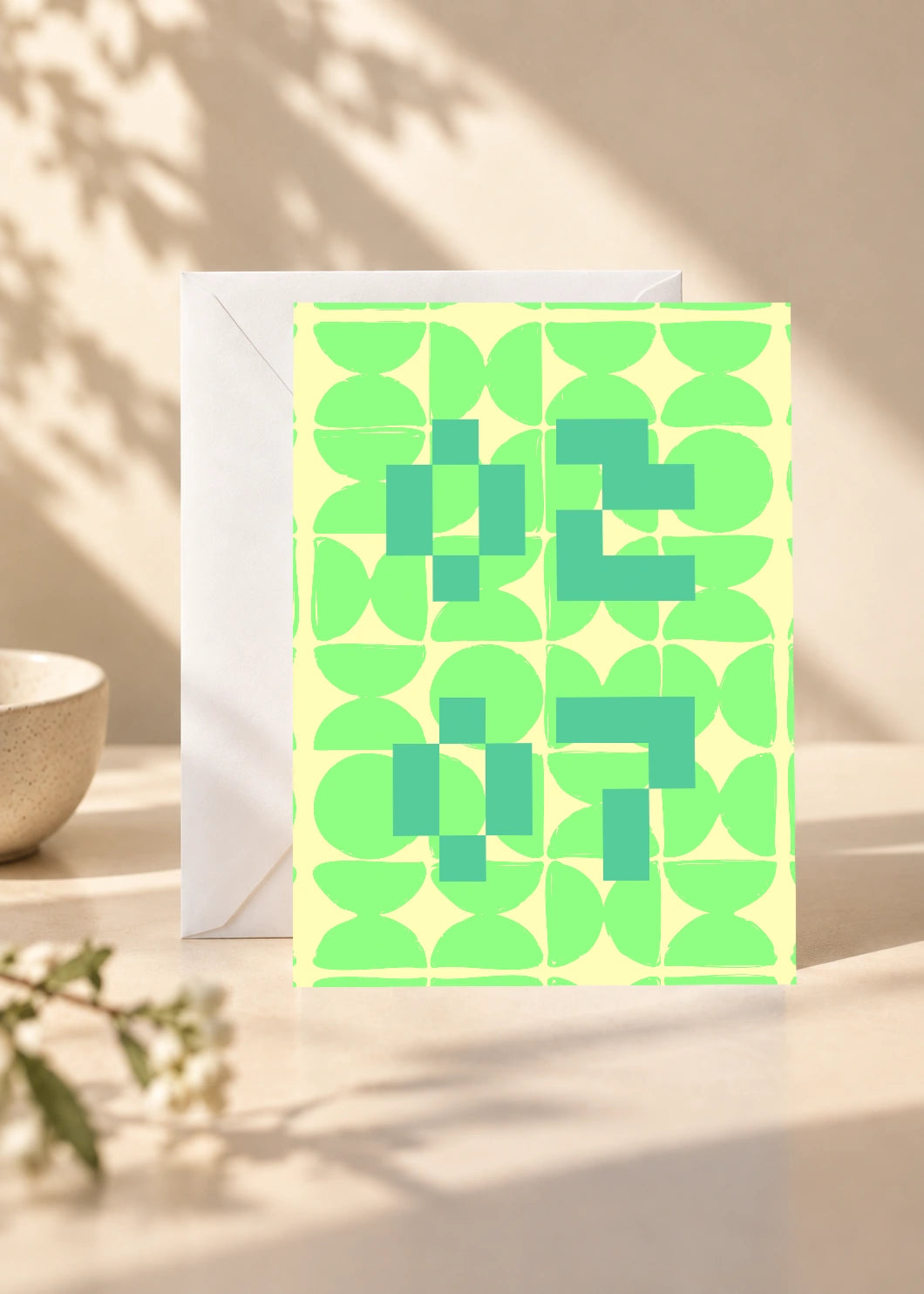 February 7 DAYMARK card — Green Tiles — scene 1