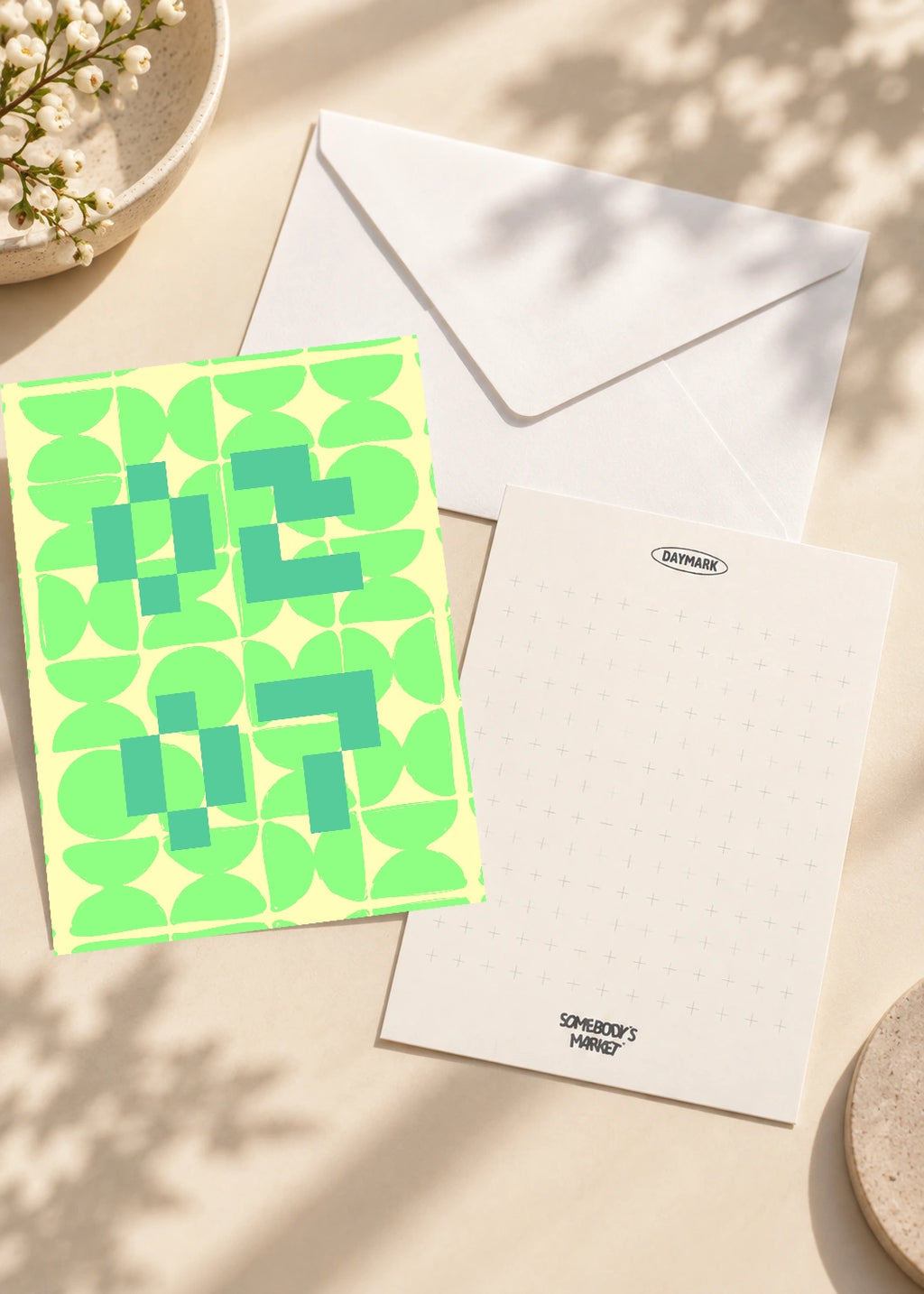 February 7 DAYMARK card — Green Tiles — scene 2