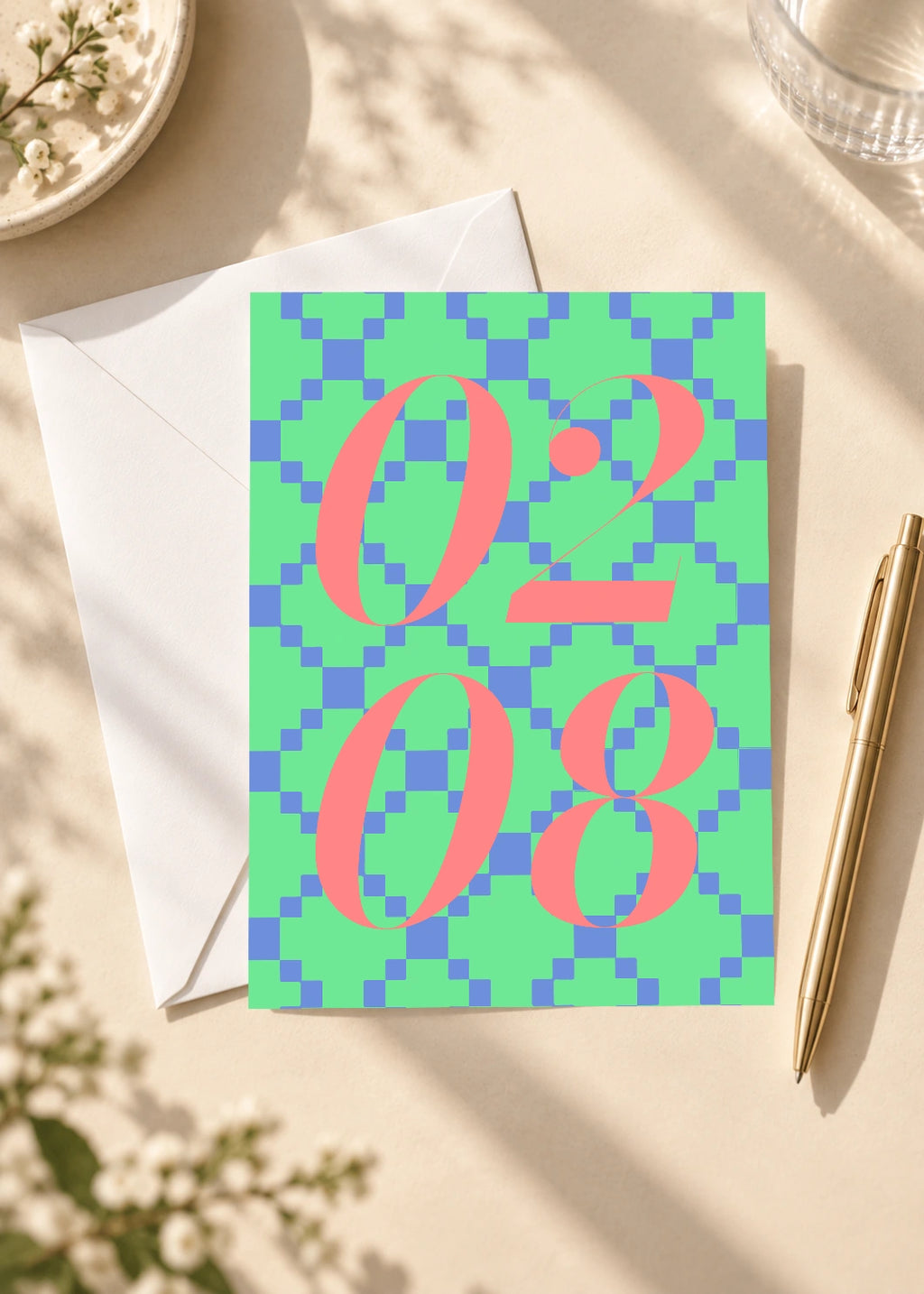 February 8 DAYMARK card — Pixel Bloom — scene 4