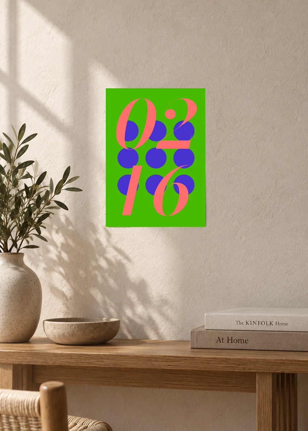 February 16 DAYMARK Poster — Lime Orbit — furniture