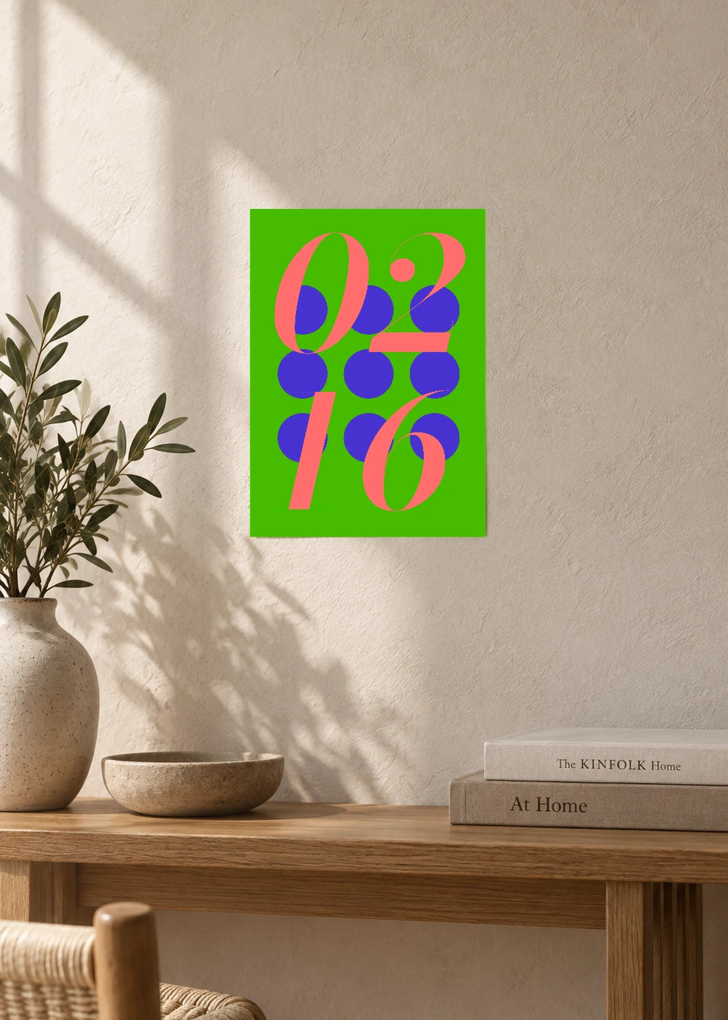 February 16 DAYMARK Poster — Lime Orbit — furniture