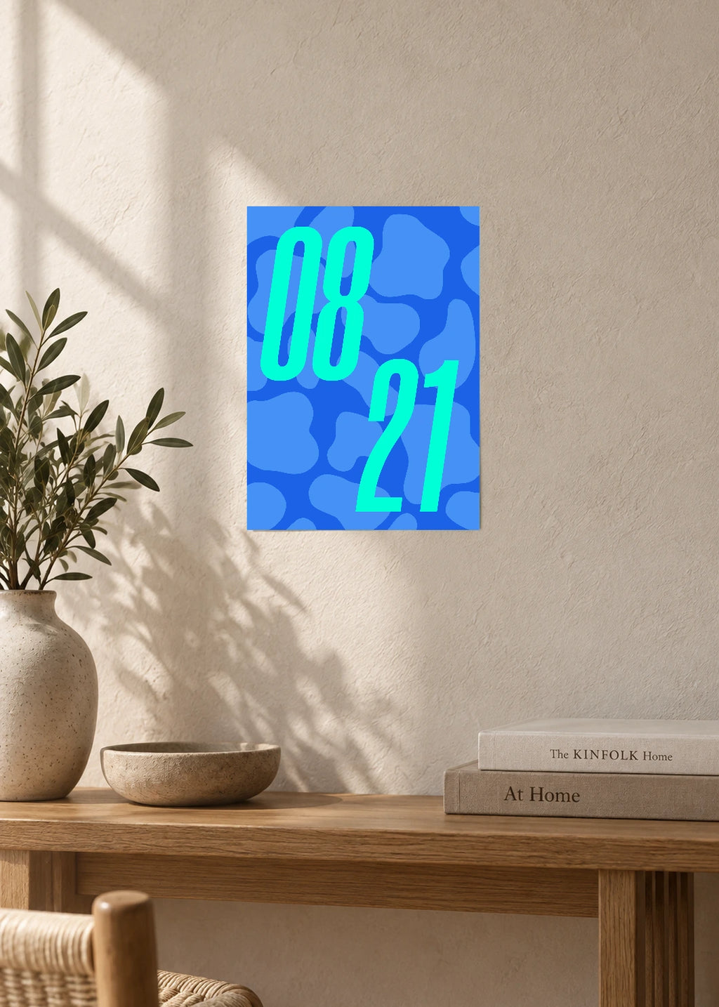 August 21 DAYMARK Poster — Neon Blue — furniture