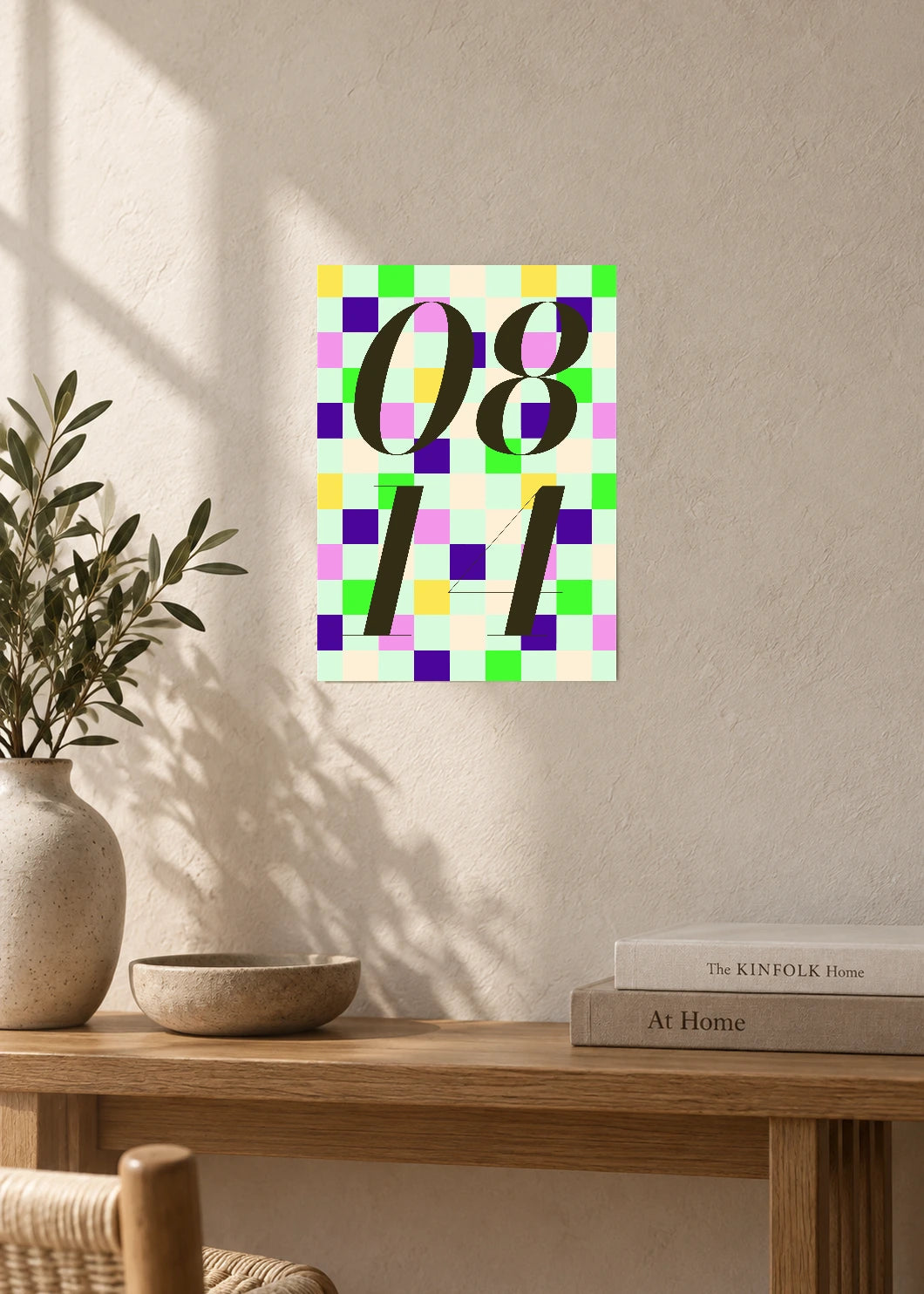 August 14 DAYMARK Poster — Black Mosaic — furniture
