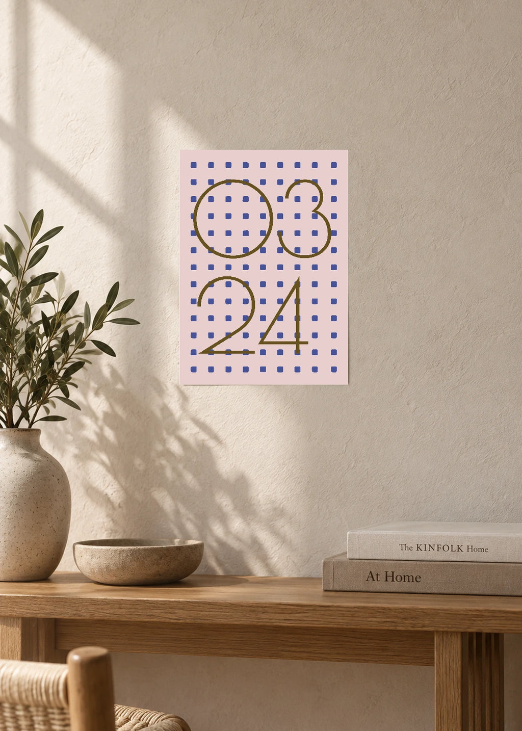 March 24 DAYMARK Poster — Brown Dots — furniture