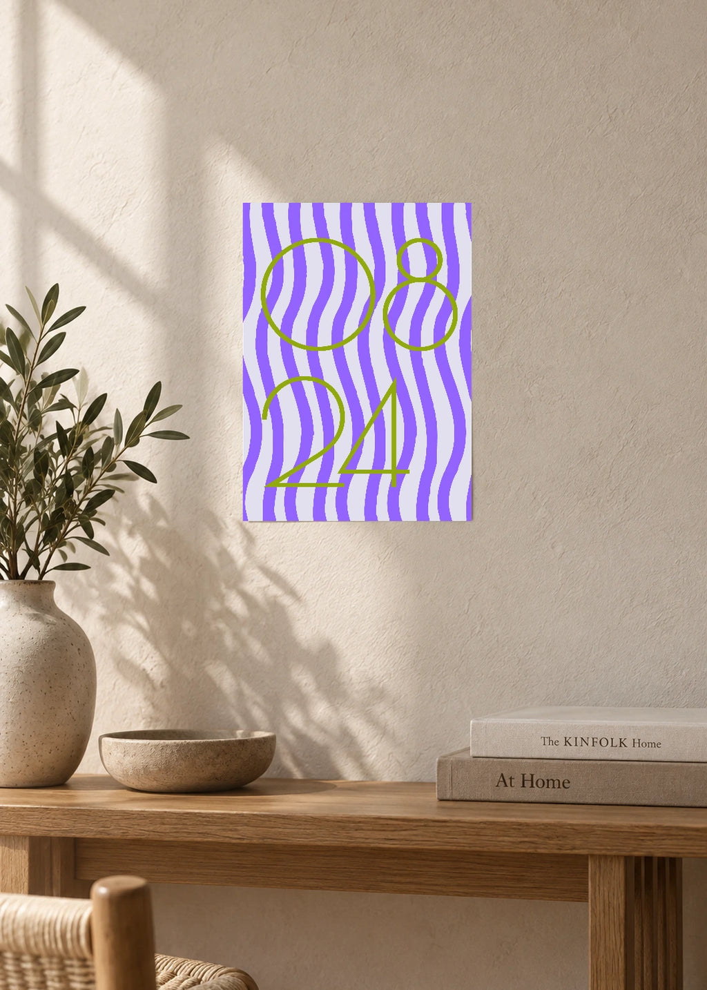 August 24 DAYMARK Poster — Olive Waves — furniture