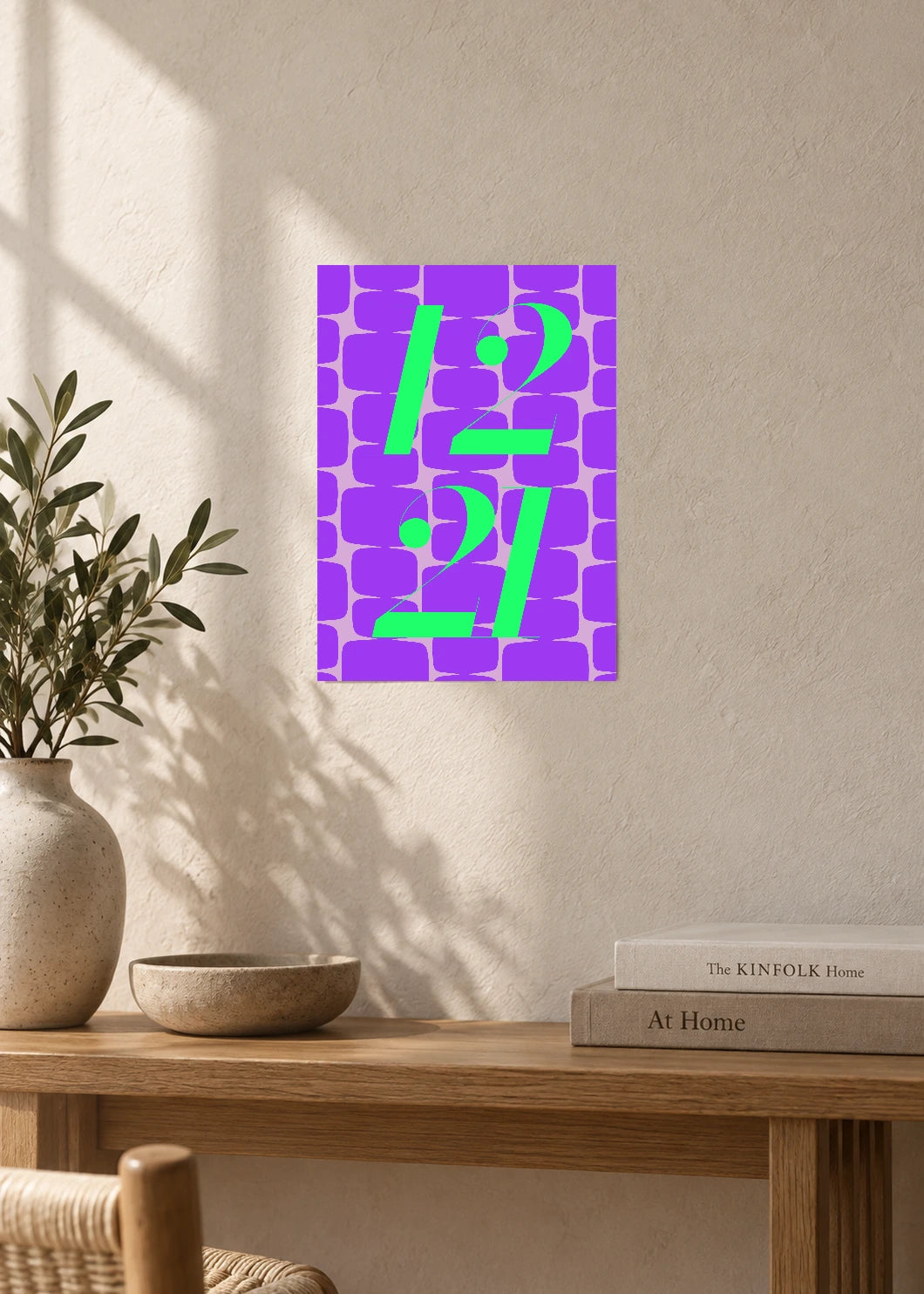 December 21 DAYMARK Poster — Lime Squiggle — furniture