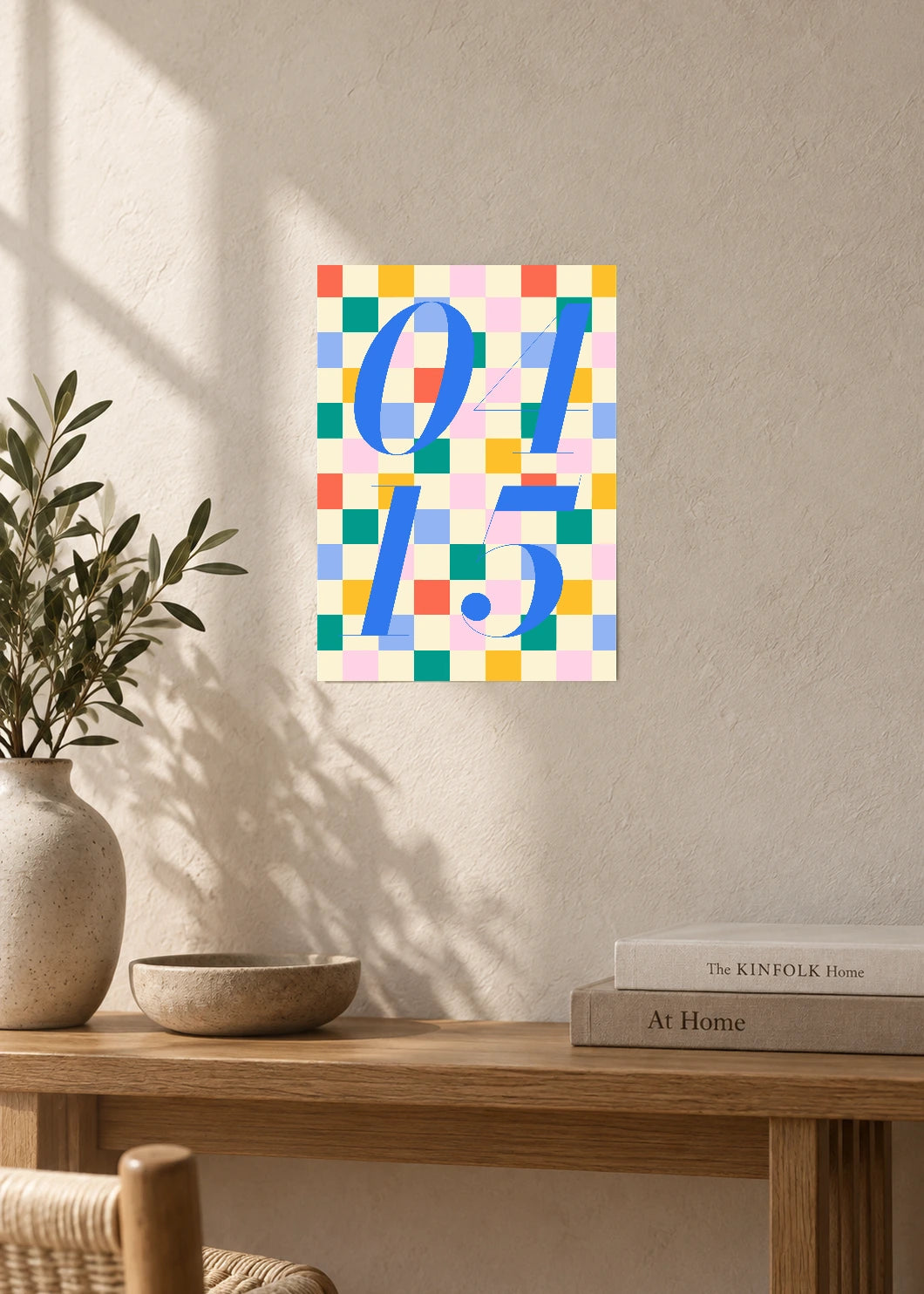 April 15 DAYMARK Poster — Blue Mosaic — furniture