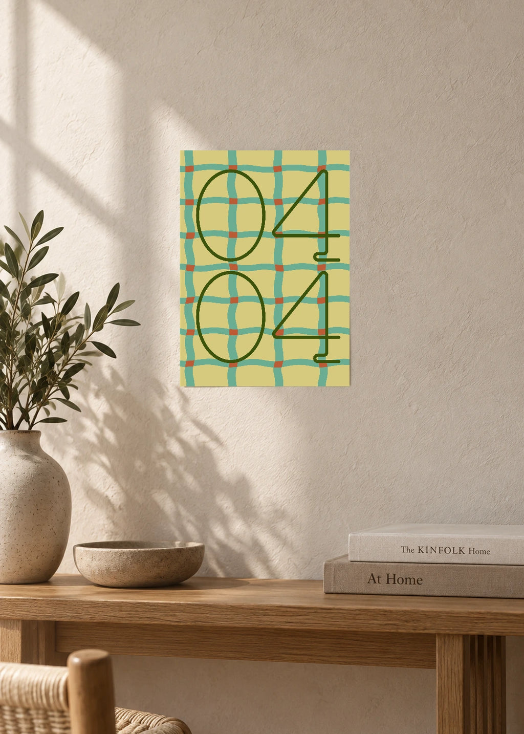 April 4 DAYMARK Poster — Olive Grid — furniture