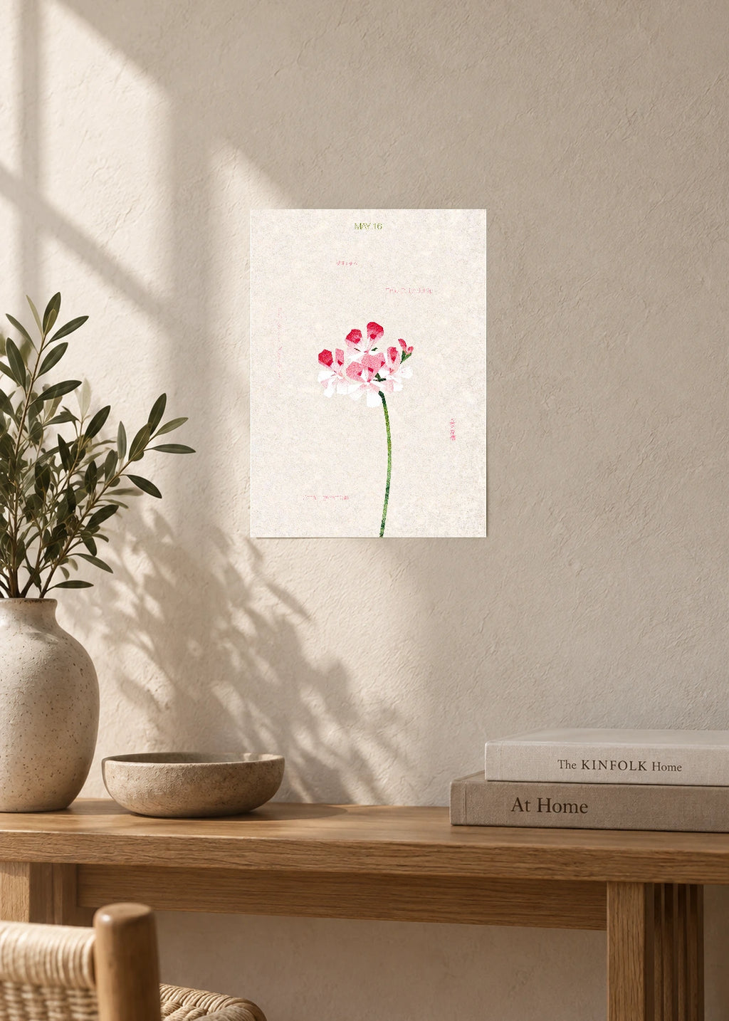 May 16 Birth Flower Poster — Zonal Geranium — furniture