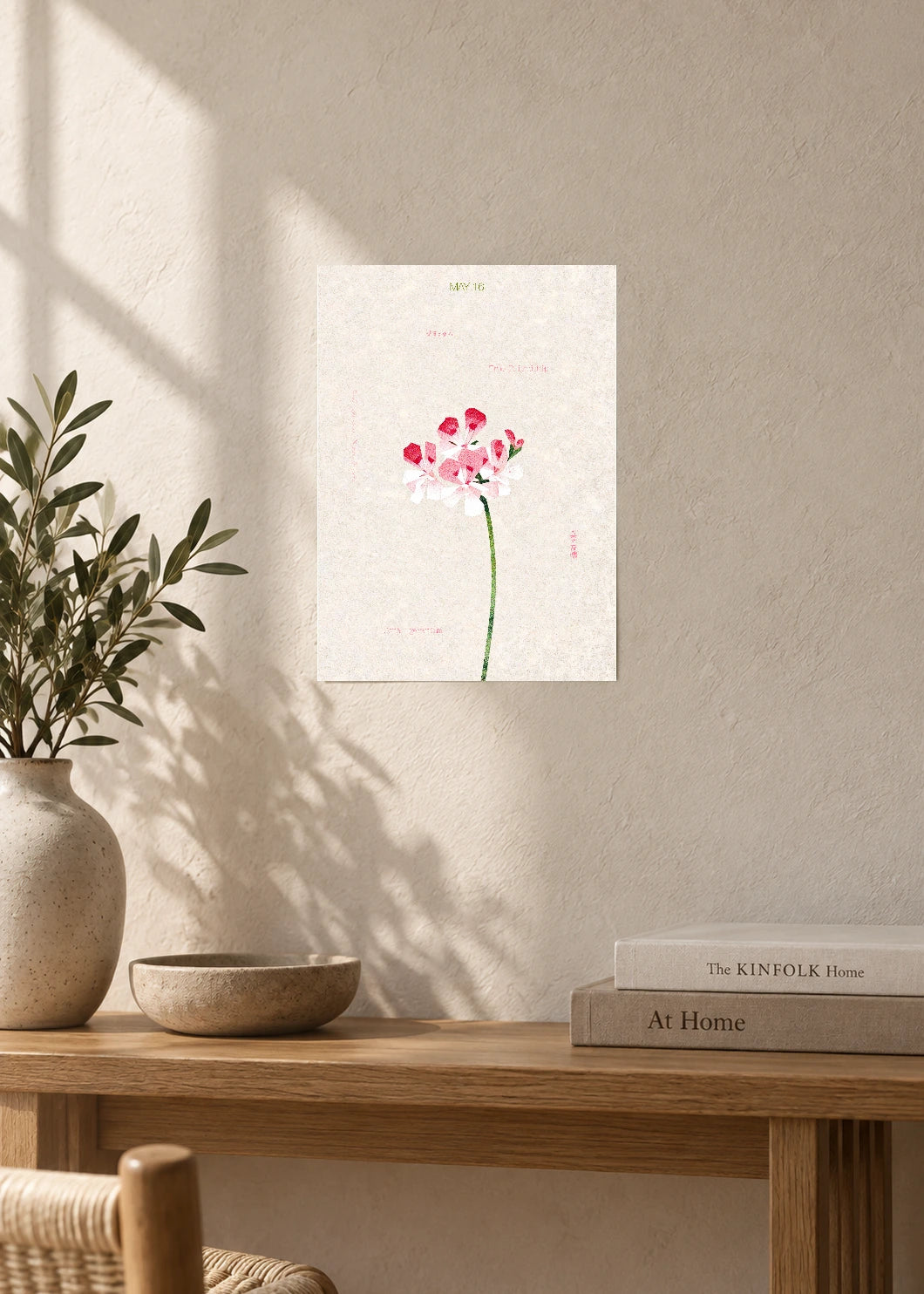 May 16 Birth Flower Poster — Zonal Geranium — furniture