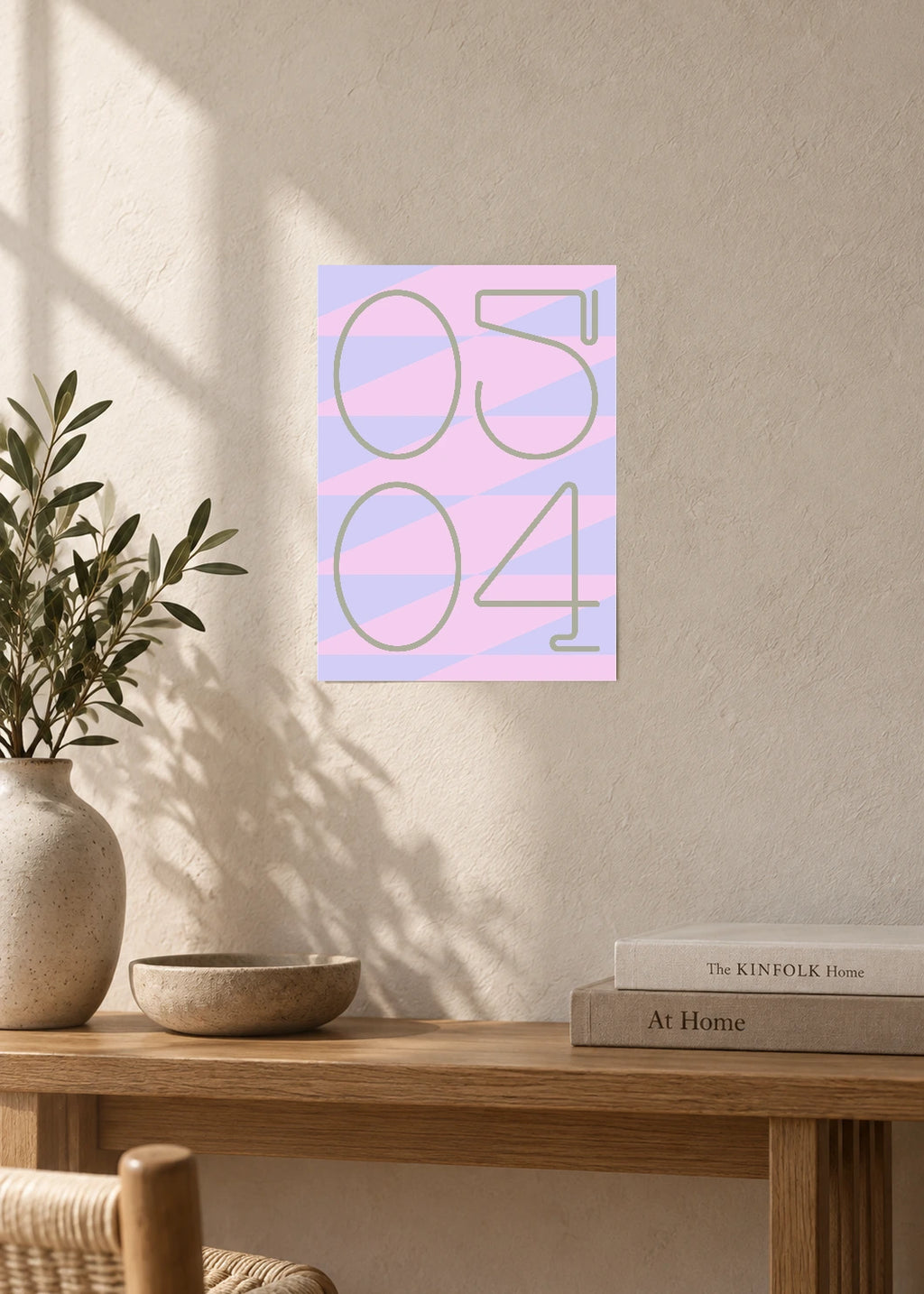 May 4 DAYMARK Poster — Lavender Diagonals — furniture