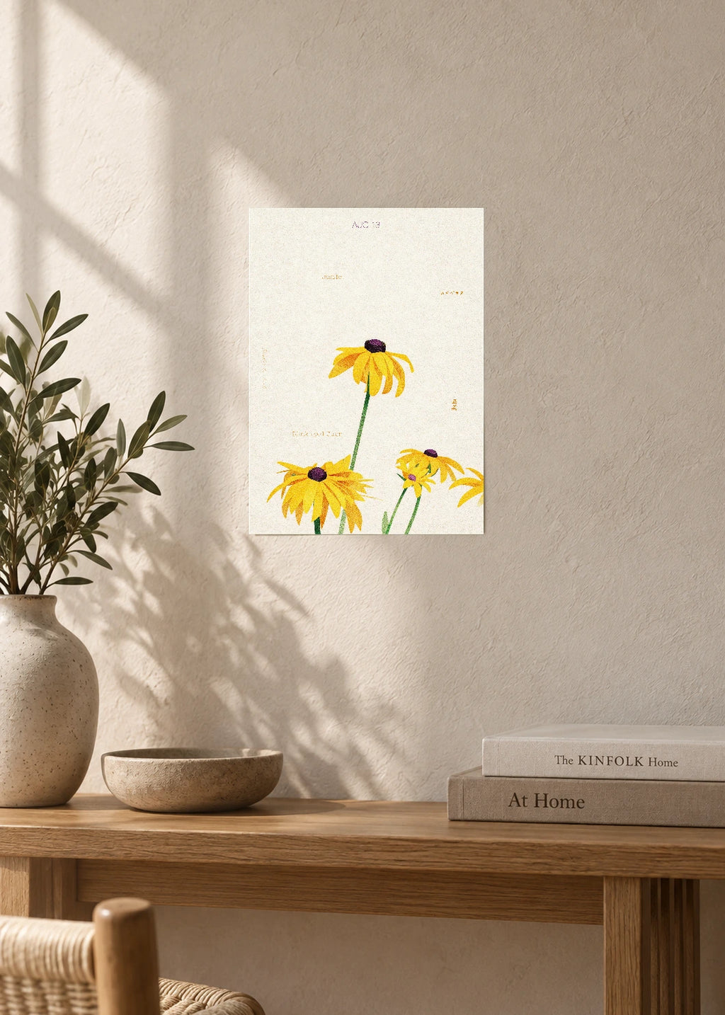 August 13 Birth Flower Poster — Black-Eyed Susan — furniture