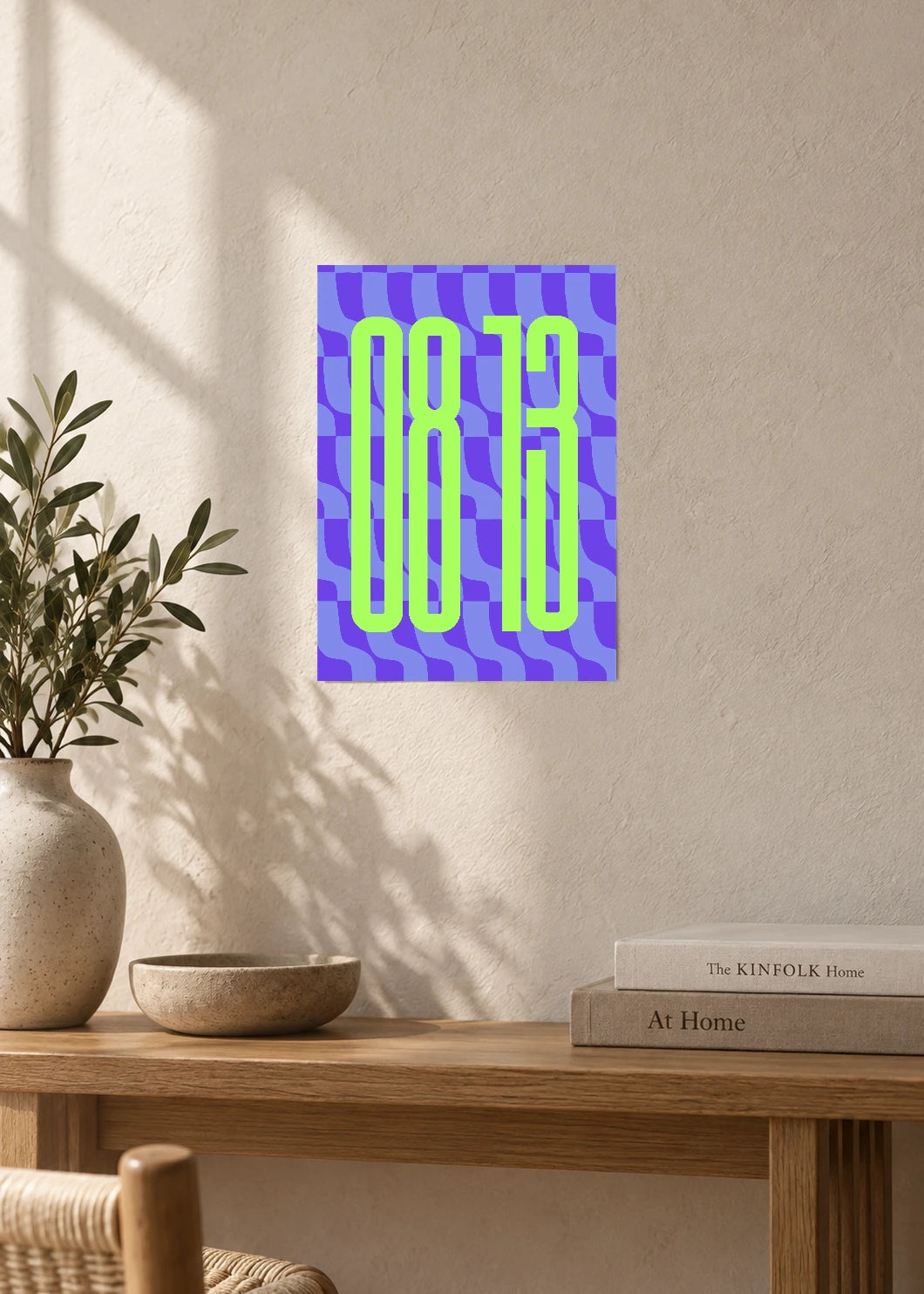 August 13 DAYMARK Poster — Lime Columns — furniture