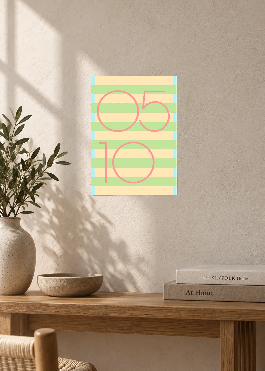 May 10 DAYMARK Poster — Peach Bands — furniture