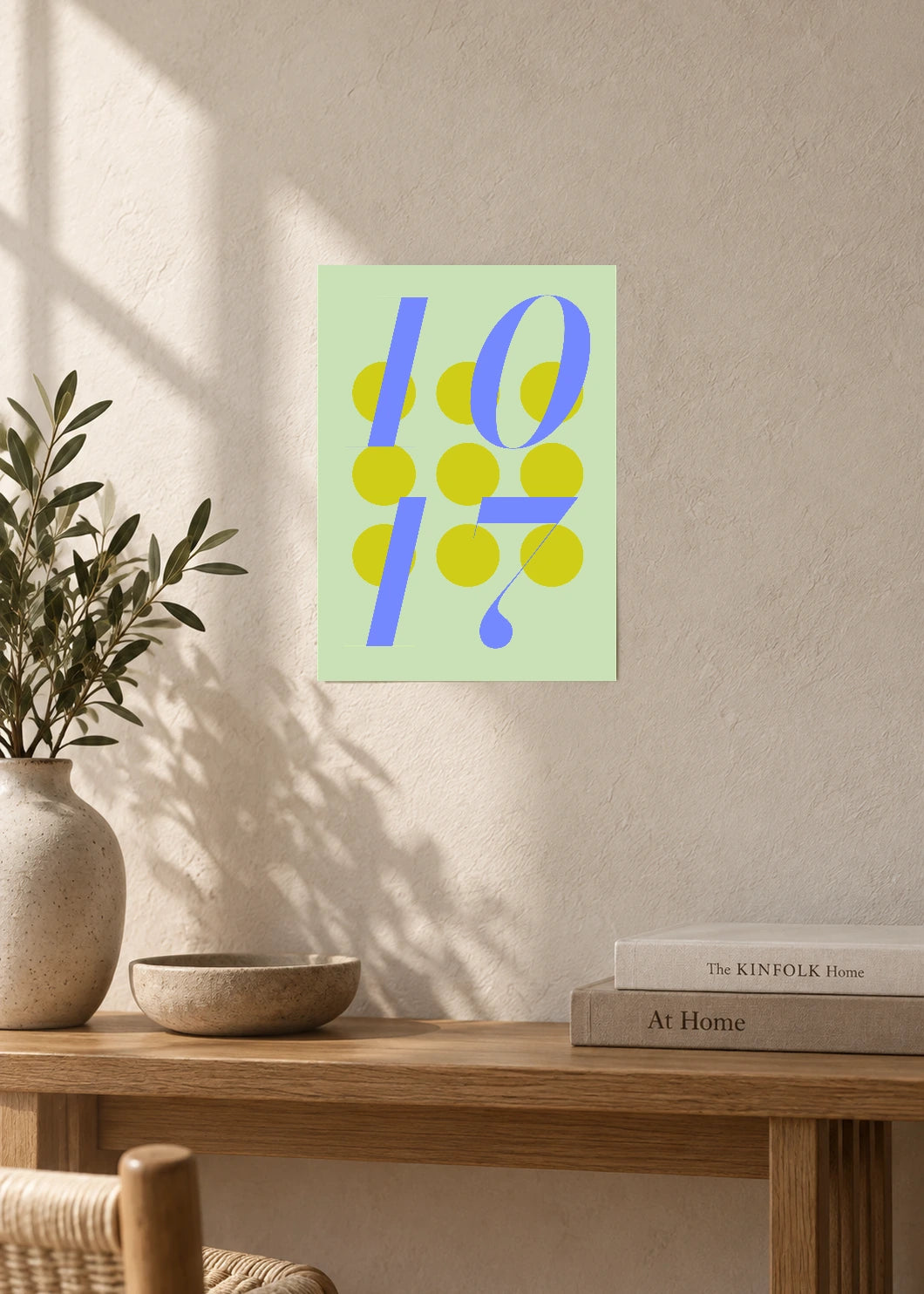 October 17 DAYMARK Poster — Cobalt Dots — furniture