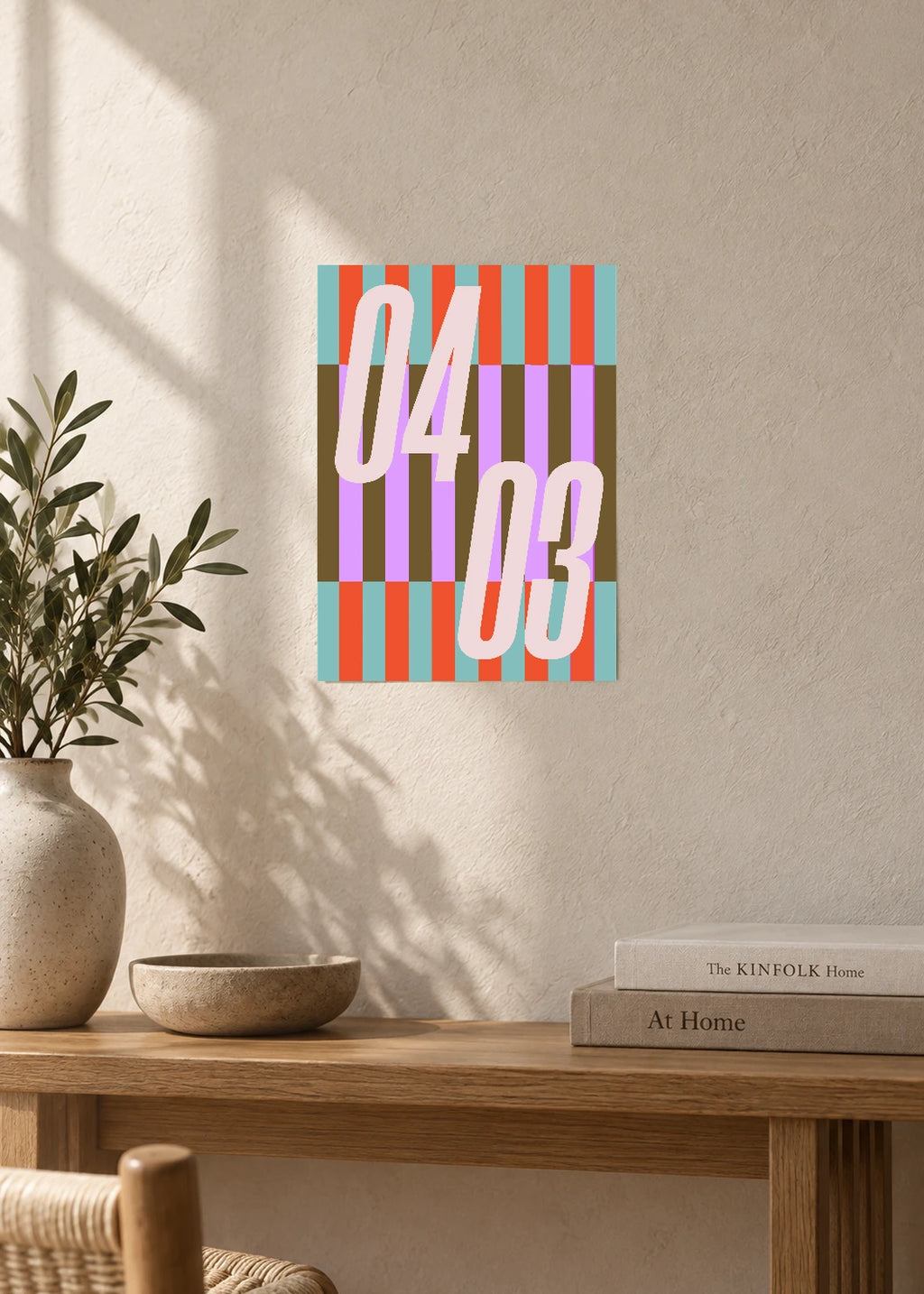 April 3 DAYMARK Poster — Vertical Pulse — furniture