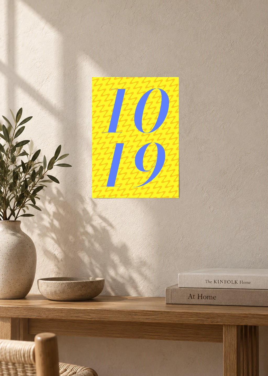 October 19 DAYMARK Poster — Blue Flash — furniture