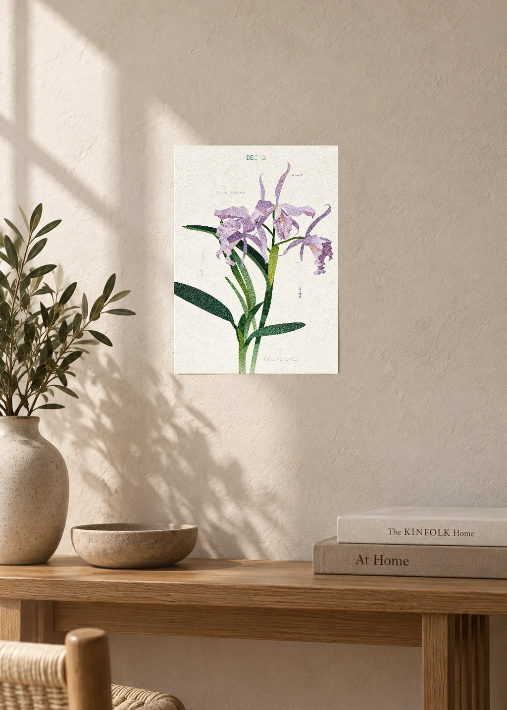 December 13 Birth Flower Poster — Cattleya Orchid — furniture