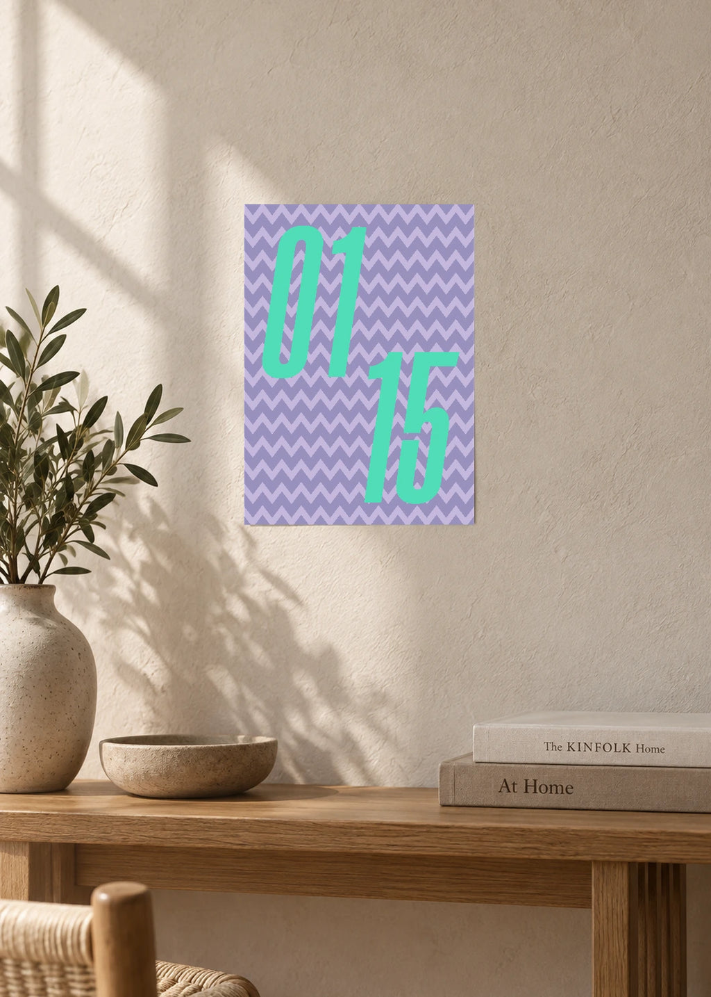 January 15 DAYMARK Poster — Zigzag Mint — furniture